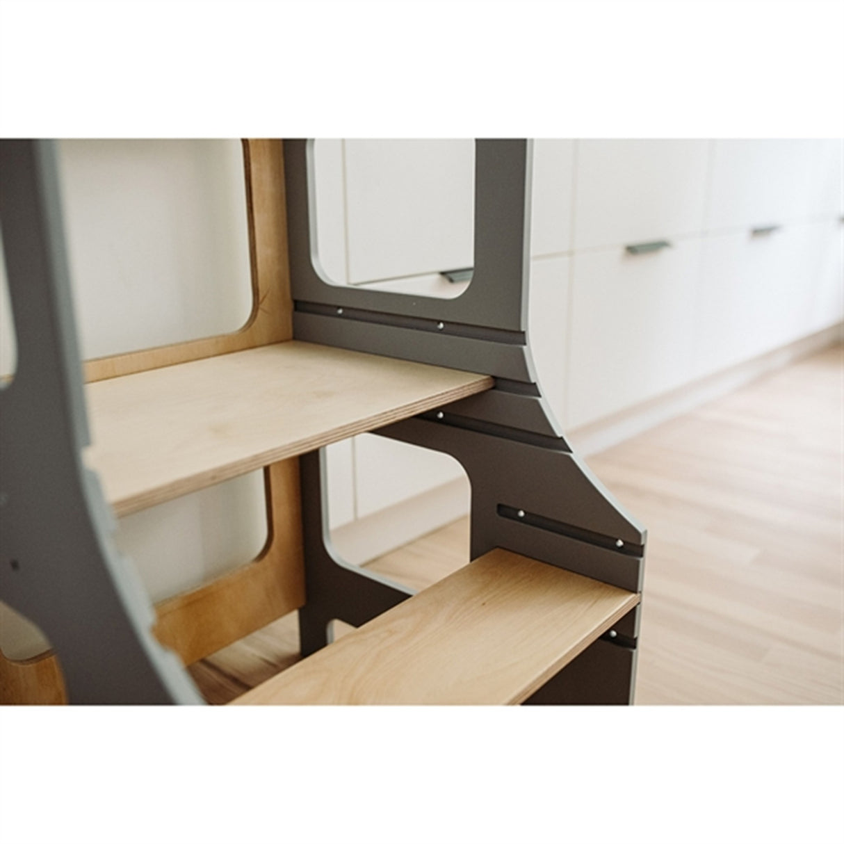 Duck Woodworks Adjustable Kitchen Tower Grey 5