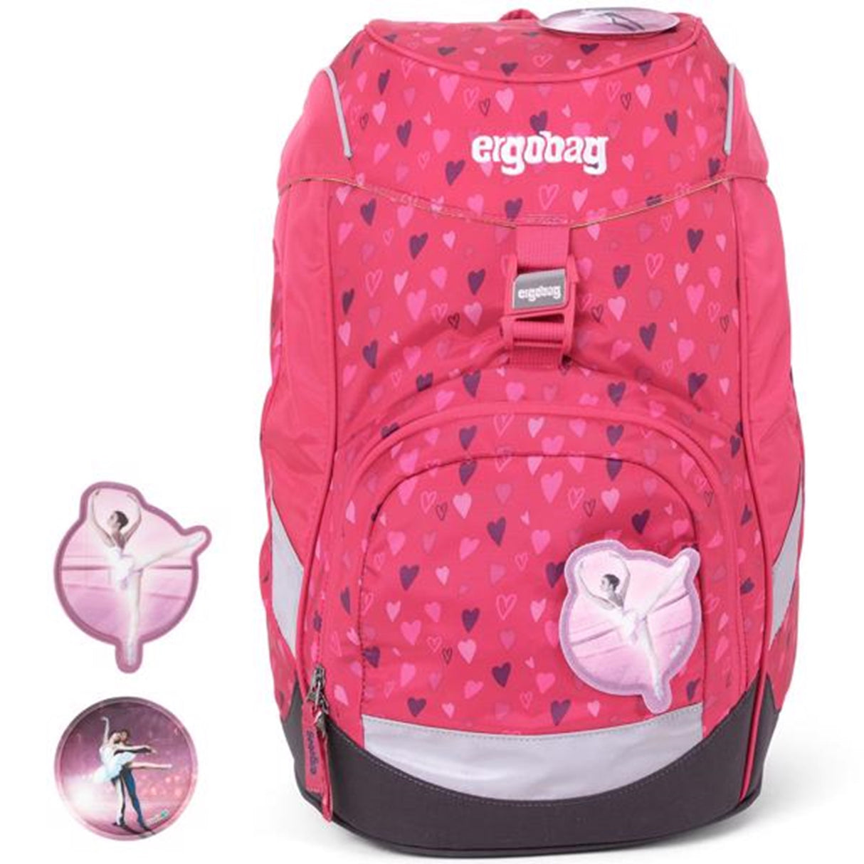Ergobag Skolväska Prime HorseshoeBear Pink Hearts