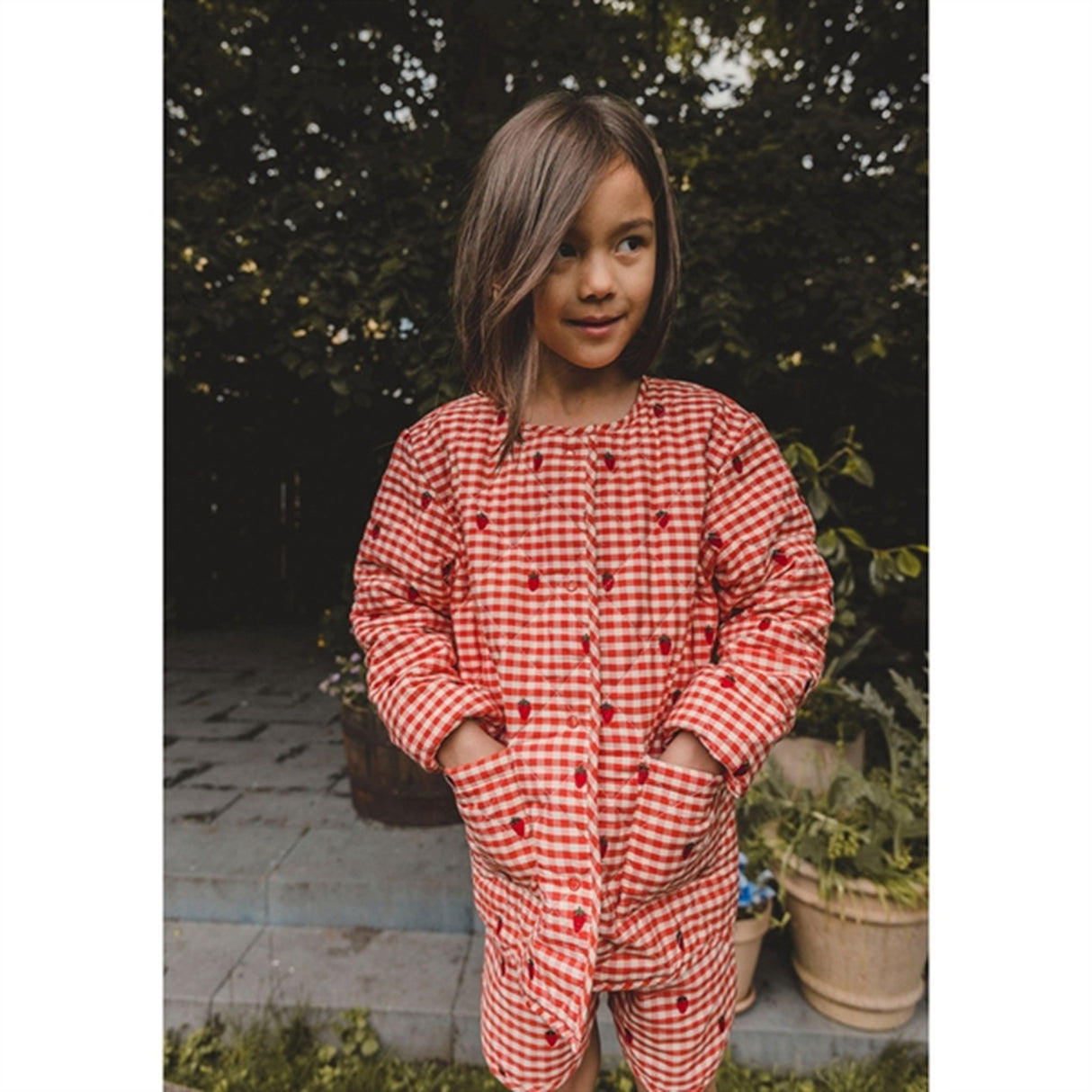 Flöss Molly Shorts Berry Gingham
