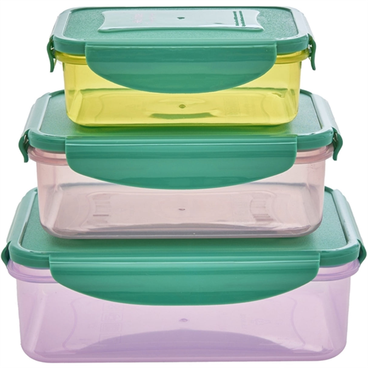 RICE Multicolor Opbevaringsbøtter 3-pack