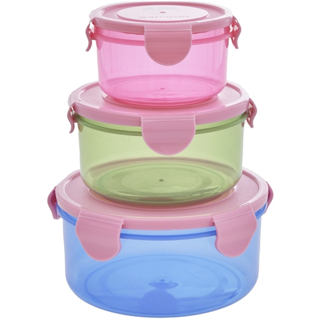 RICE Multicolor Opbevaringsbøtter 3-pack