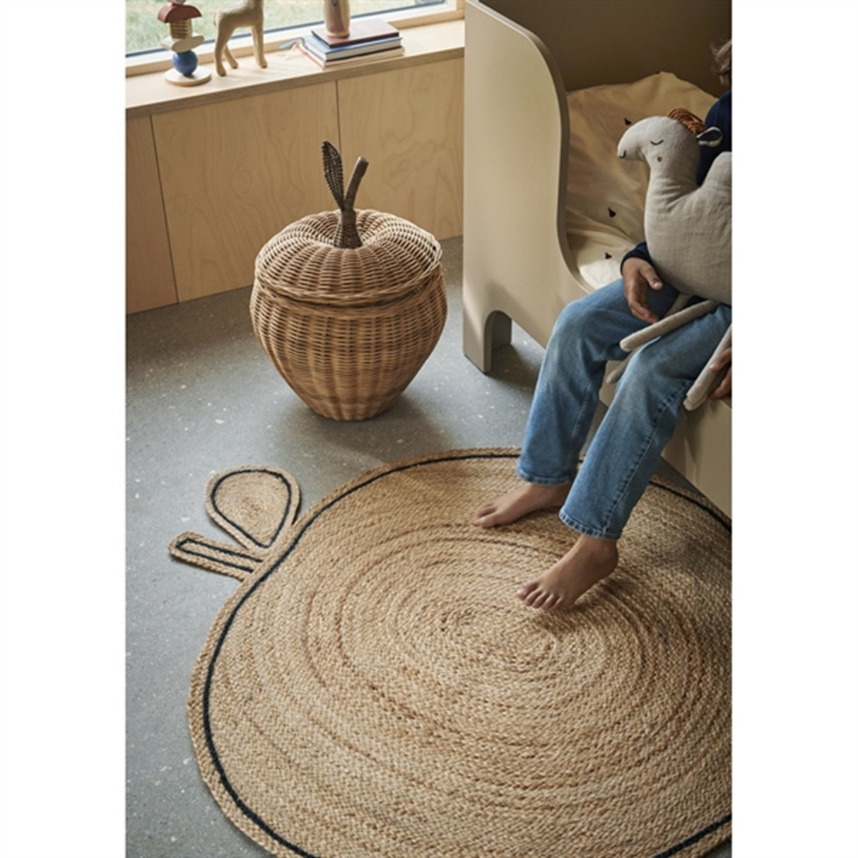 Ferm Living Apple Flätad Jute Filt Natural