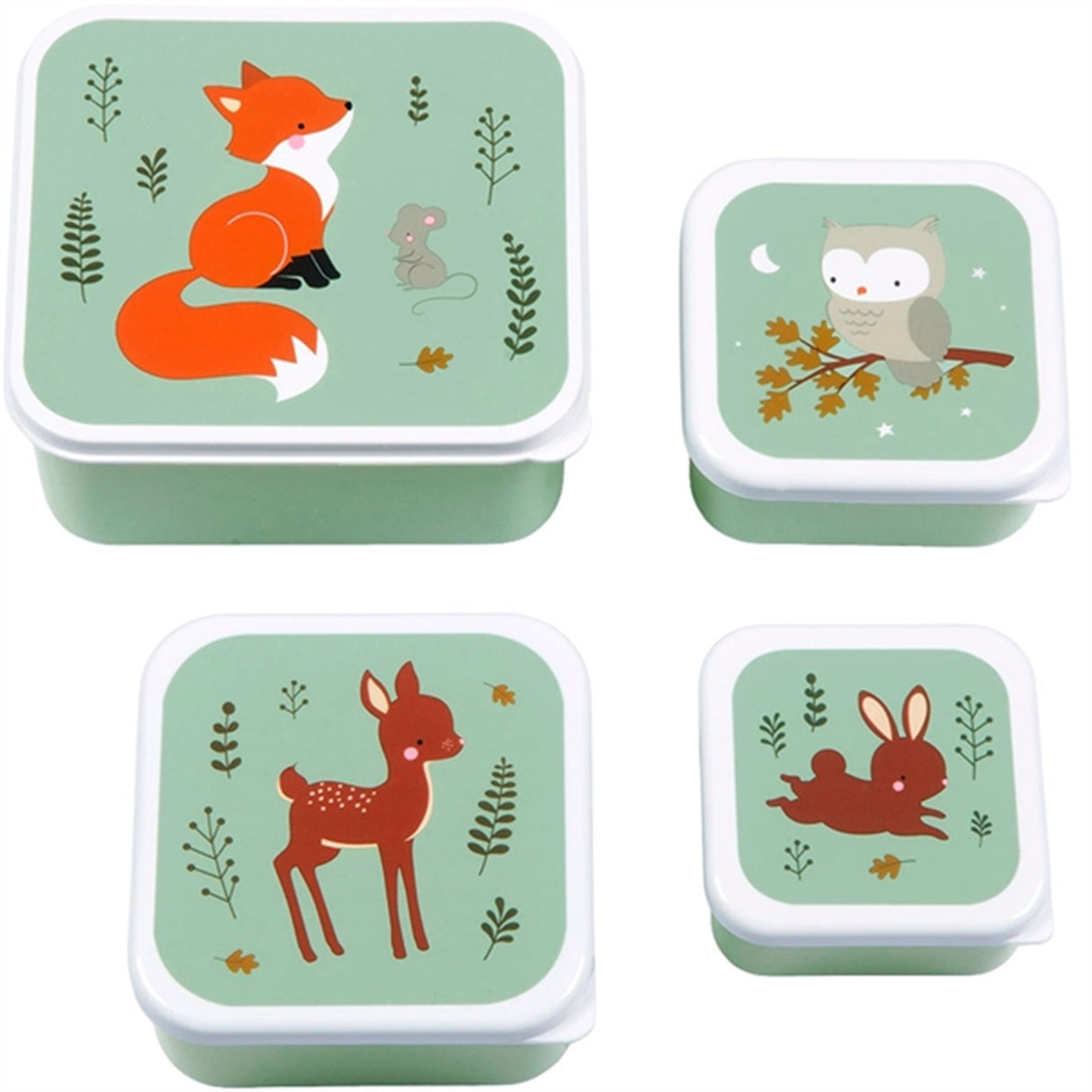 A Little Lovely Company Matlåda och Snacksbox Forest Friends