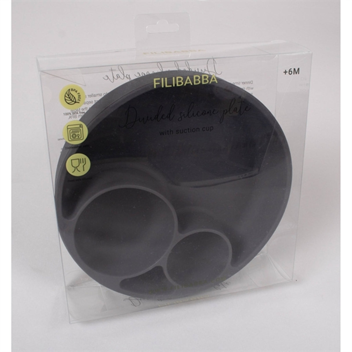 FILIBABBA Tallrik Ruminddelt Stone Grey