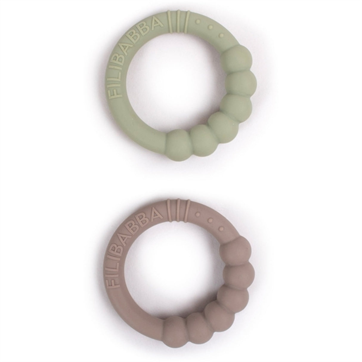 FILIBABBA Bitring 2-pack Warm Grey + Oil Green