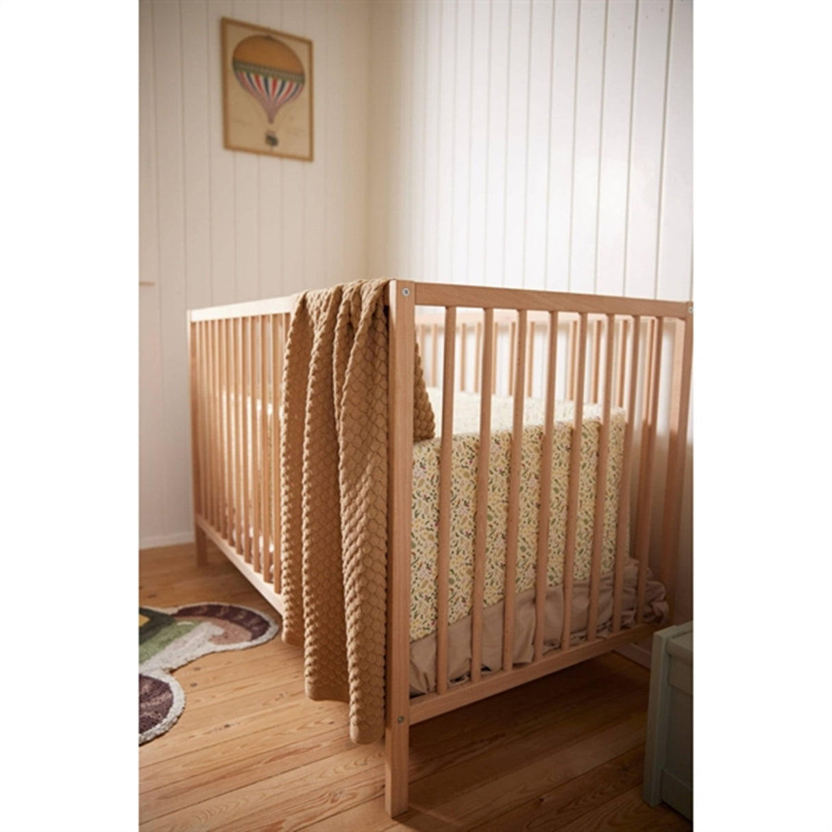 FILIBABBA Stickad Babytæppe Ivory Cream