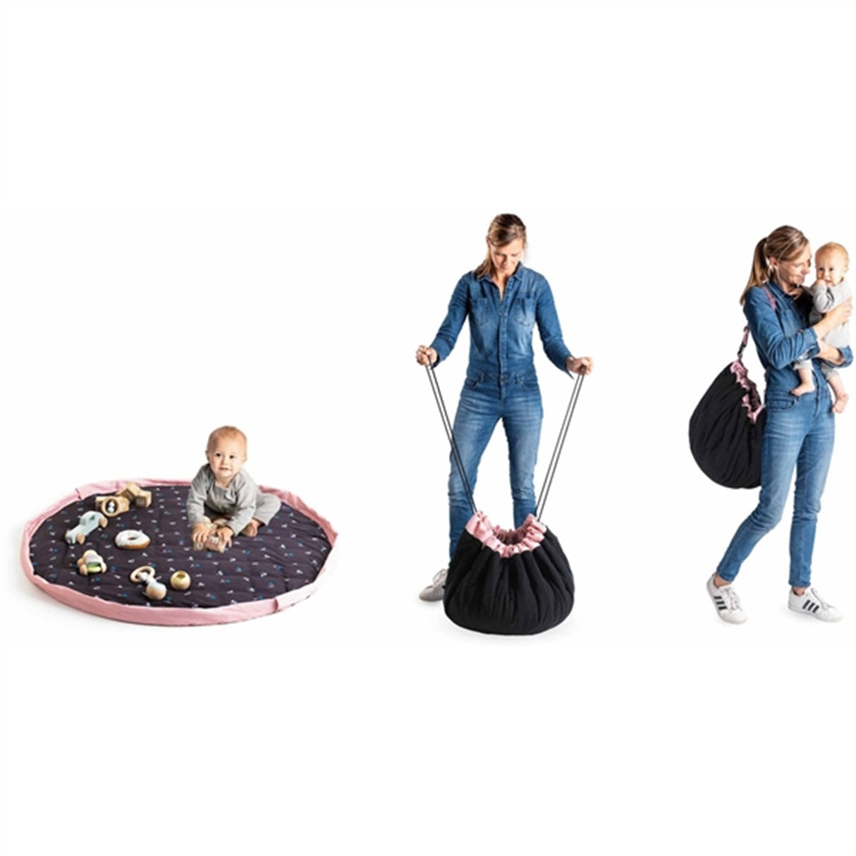 Play&Go 3-i-1 Lekmatta Soft Flowers