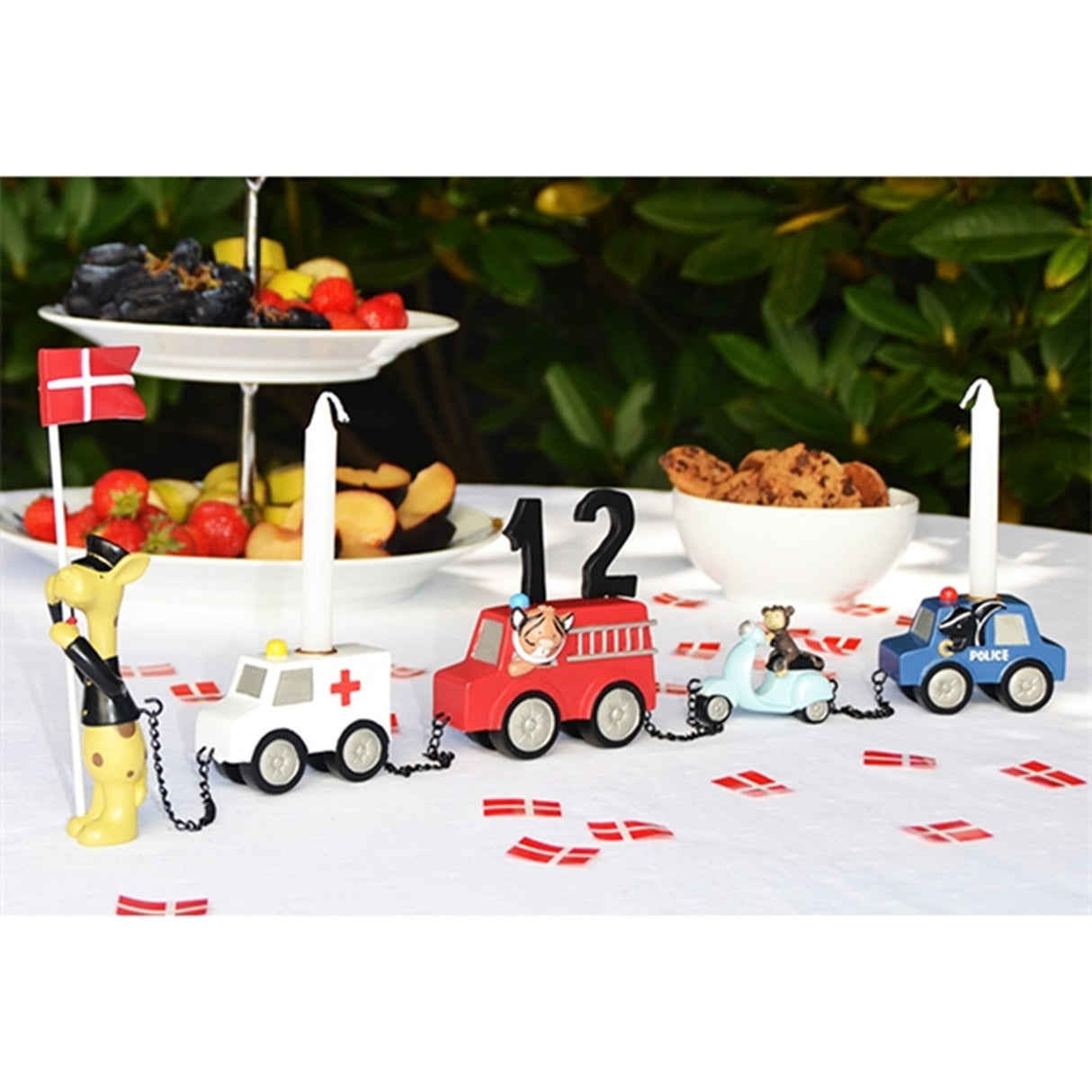 Kids by Friis Födelsedagståg Bilar