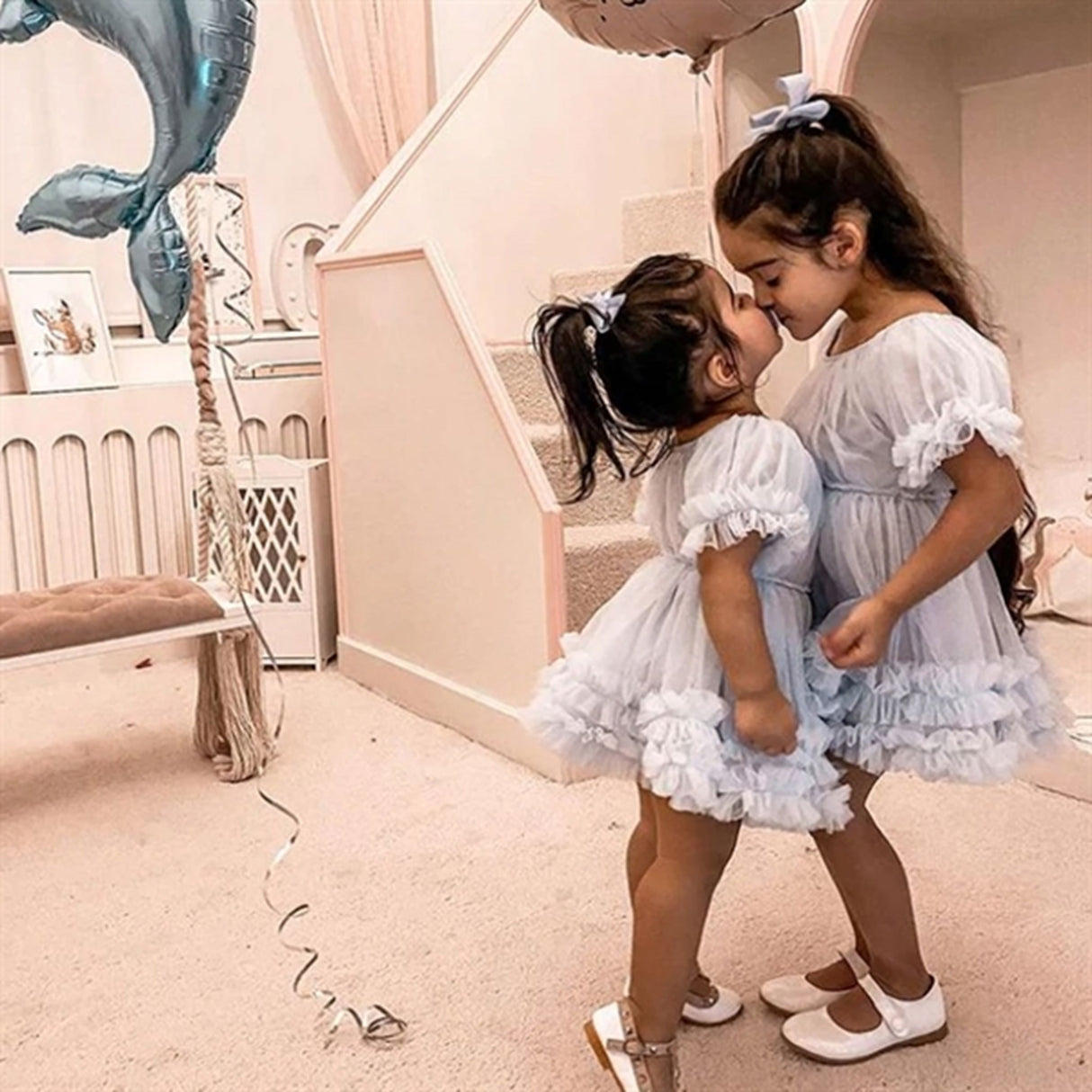 Dolly by Le Petit Frilly Klänning Light Blue