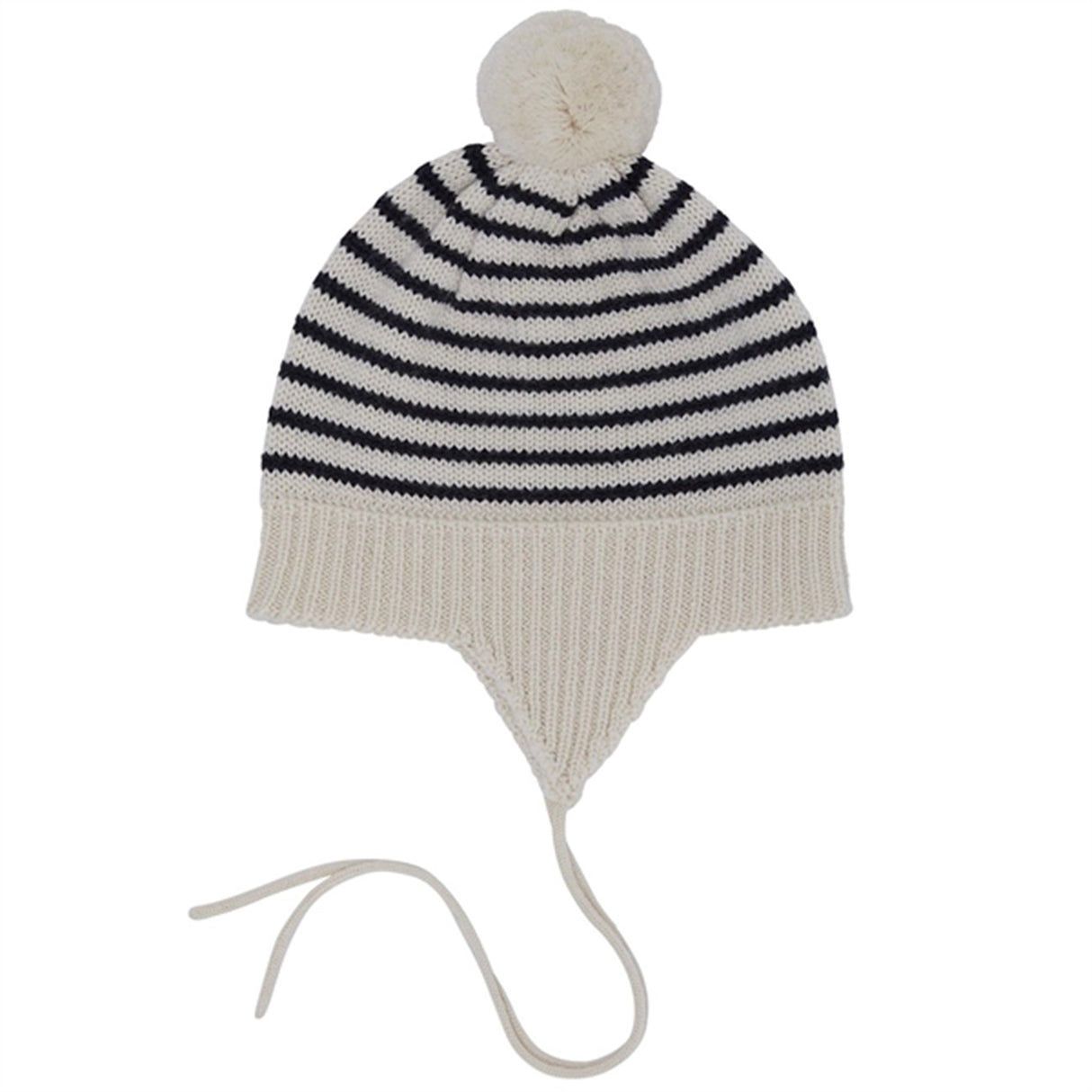 FUB Baby Pompom Mössa Ecru/Dark Navy