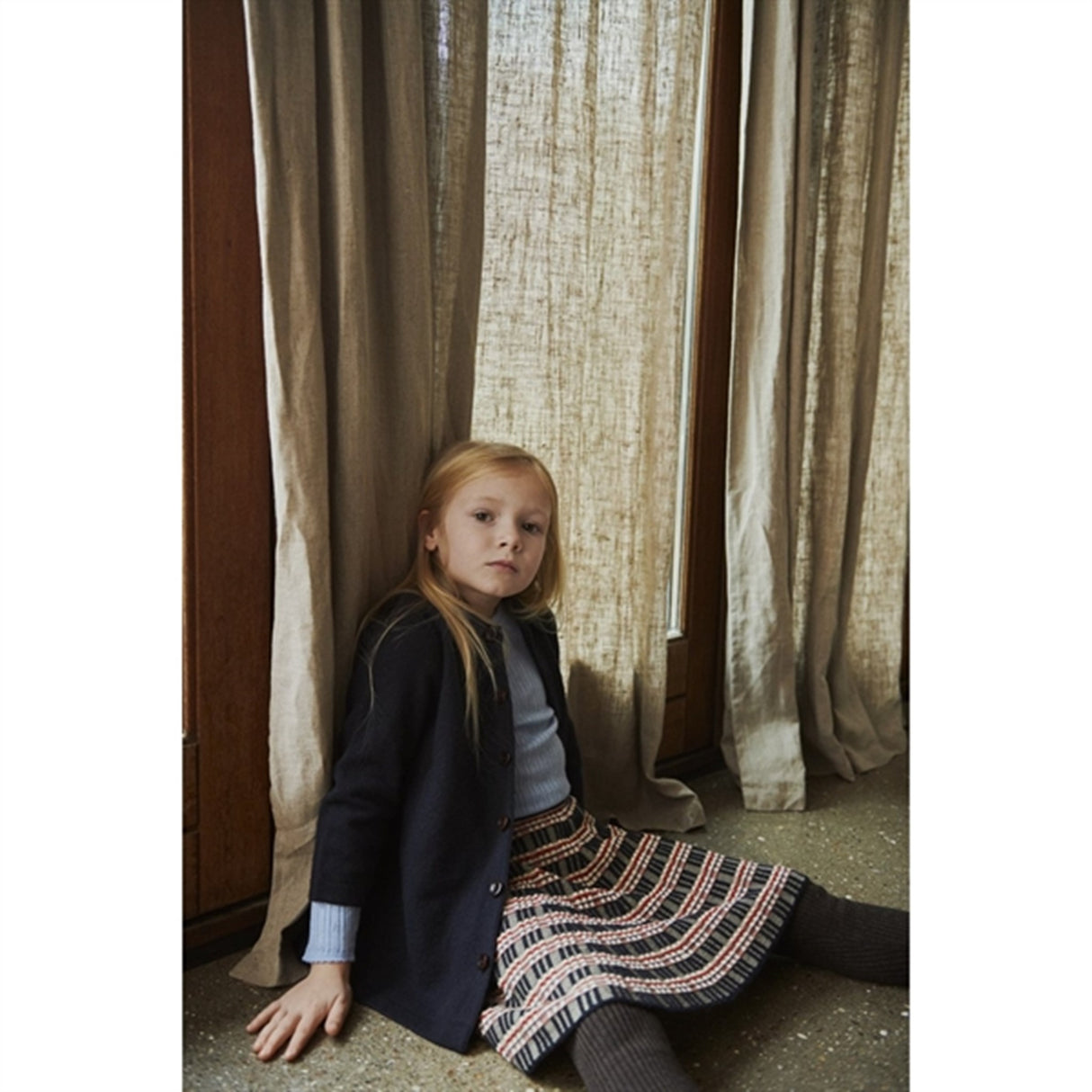 FUB Rib Kjol Dark Navy