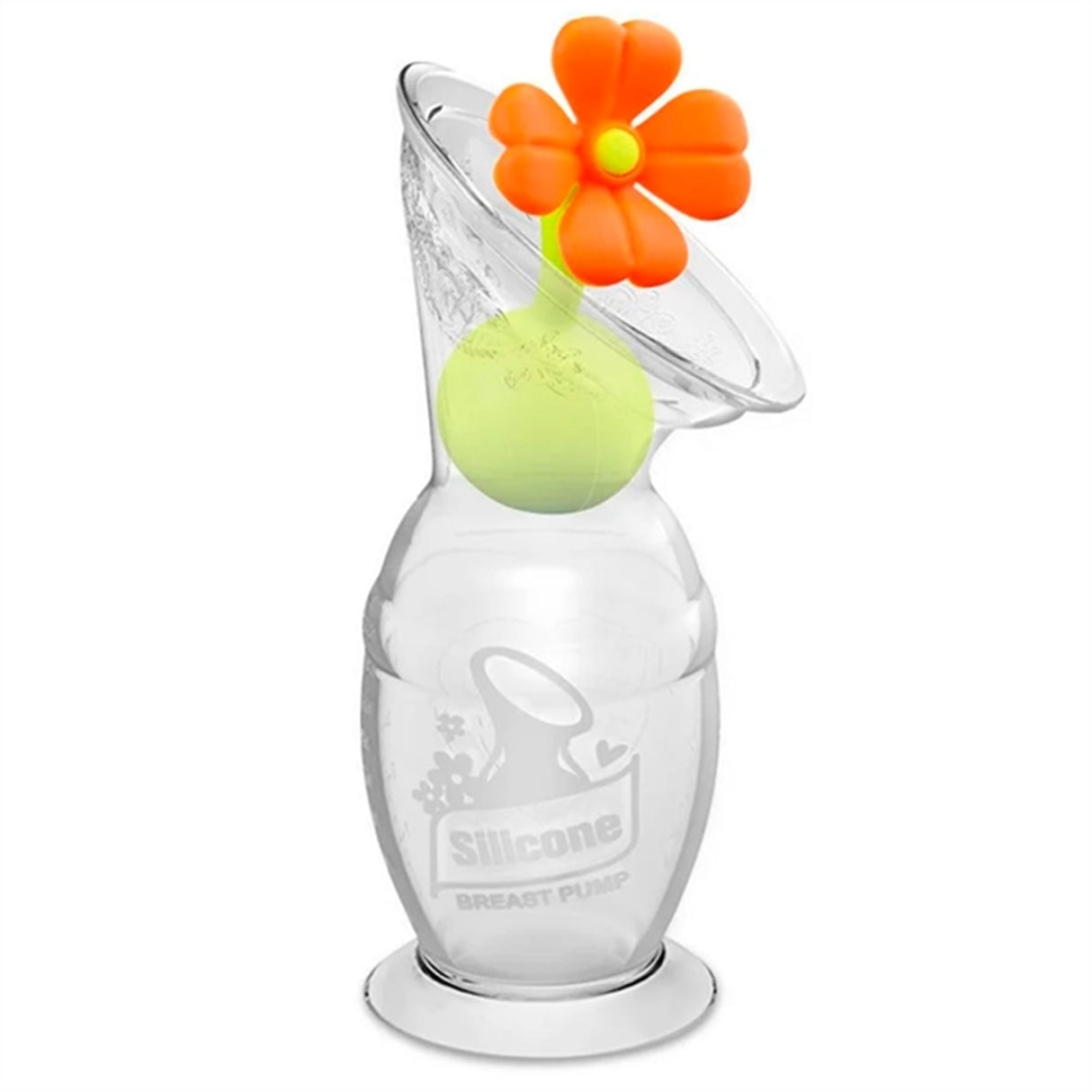 Haakaa Bröstpump 100Ml M. Blomsterstopper Gen 2 Orange