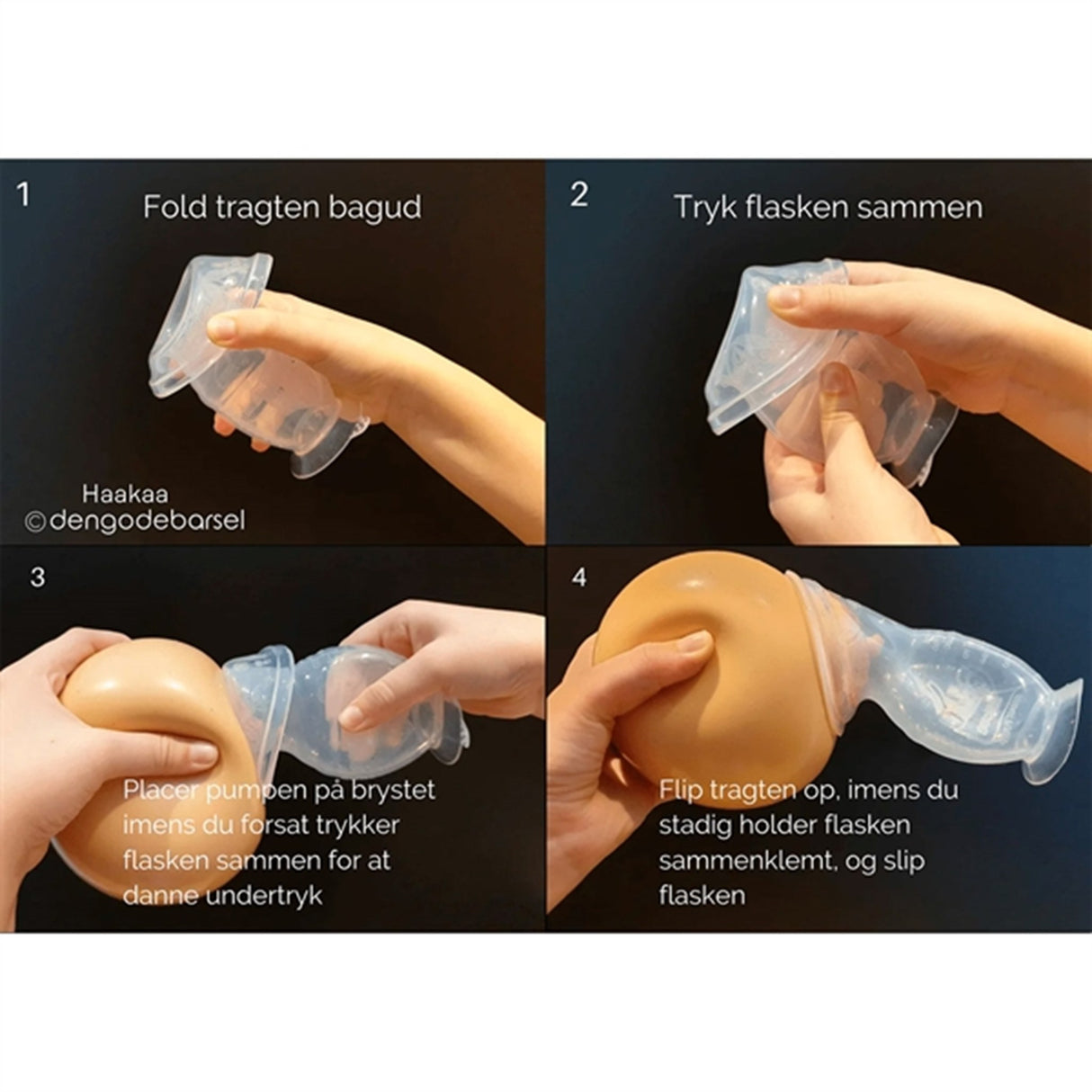 Haakaa Bröstpump 100Ml M. Blomsterstopper Gen 2 Orange