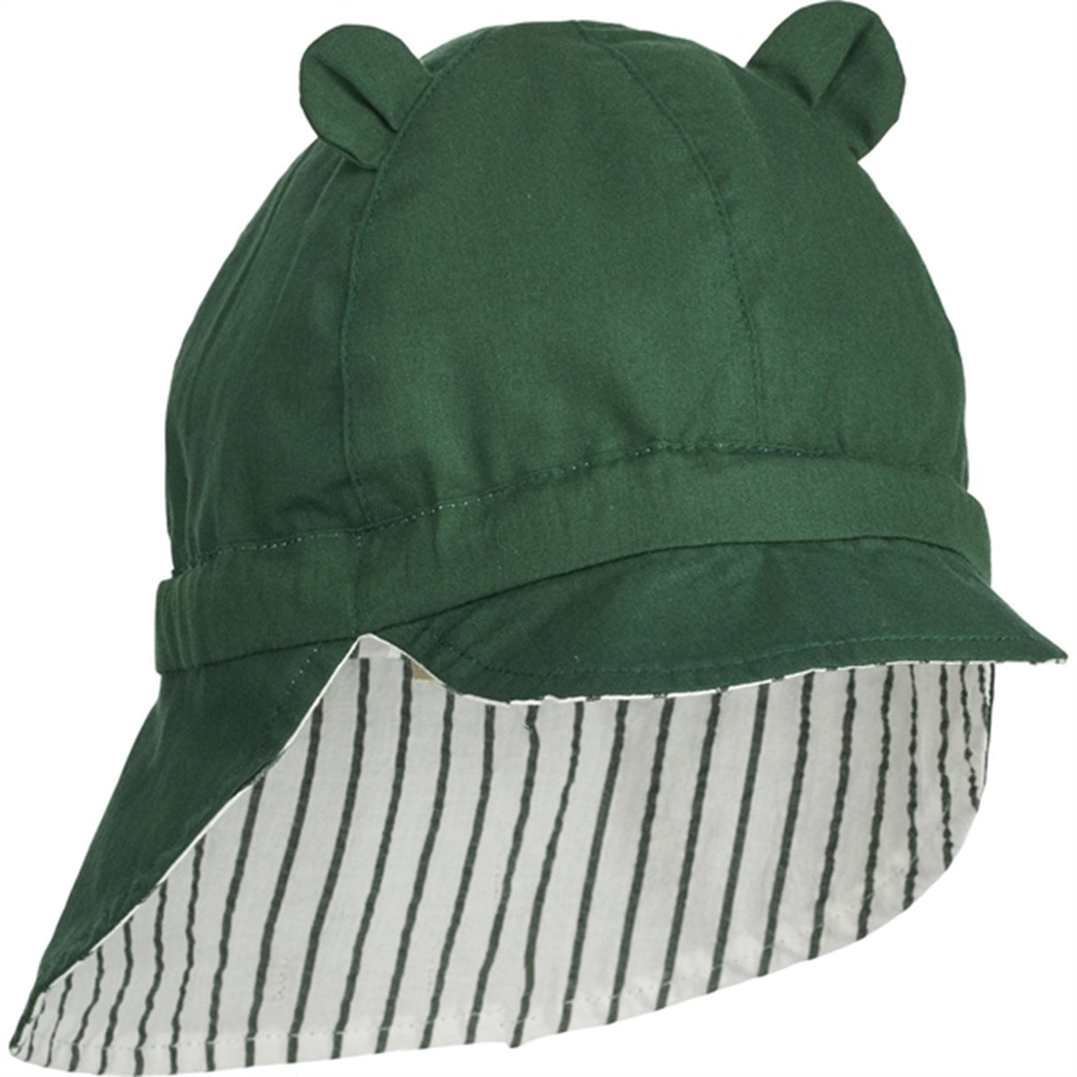 Liewood Gorm Solhatt Stripes Garden Green/Creme De La Creme