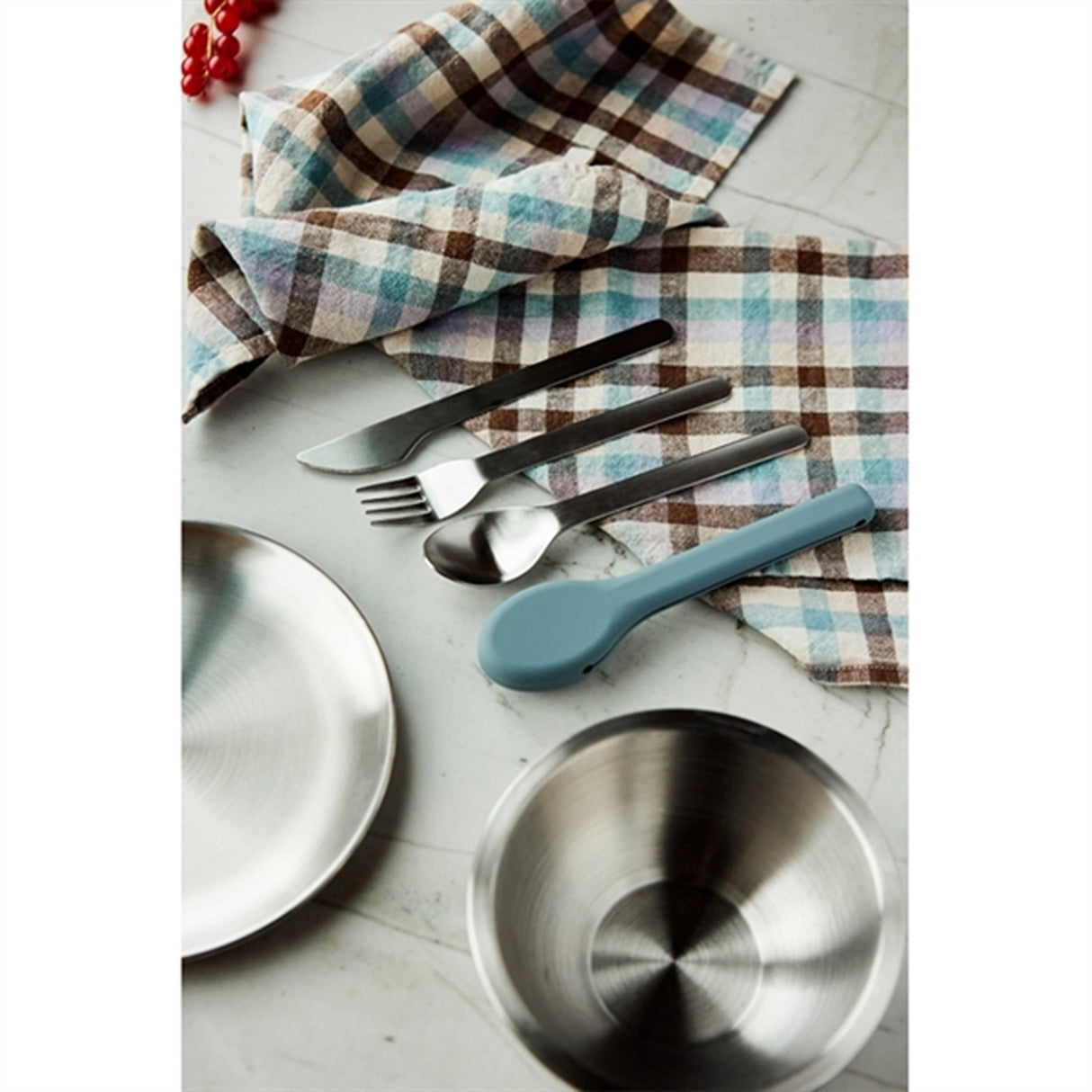 Haps Nordic Genanvendelige Picnic Tallerkener Steel 4-Pack