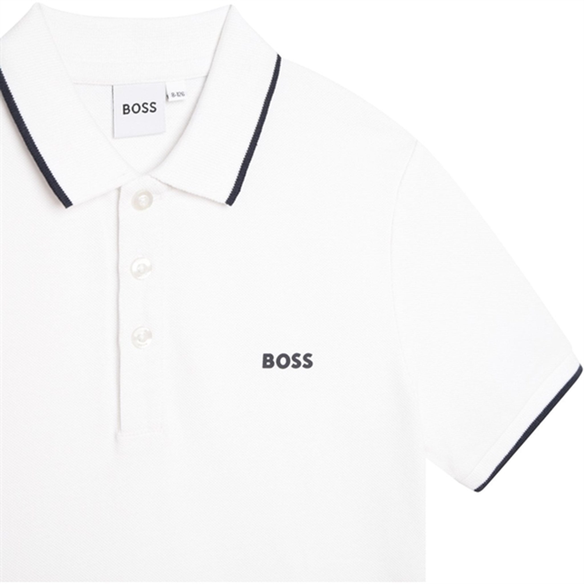 Hugo Boss Short Sleeve Pikétröja White 3