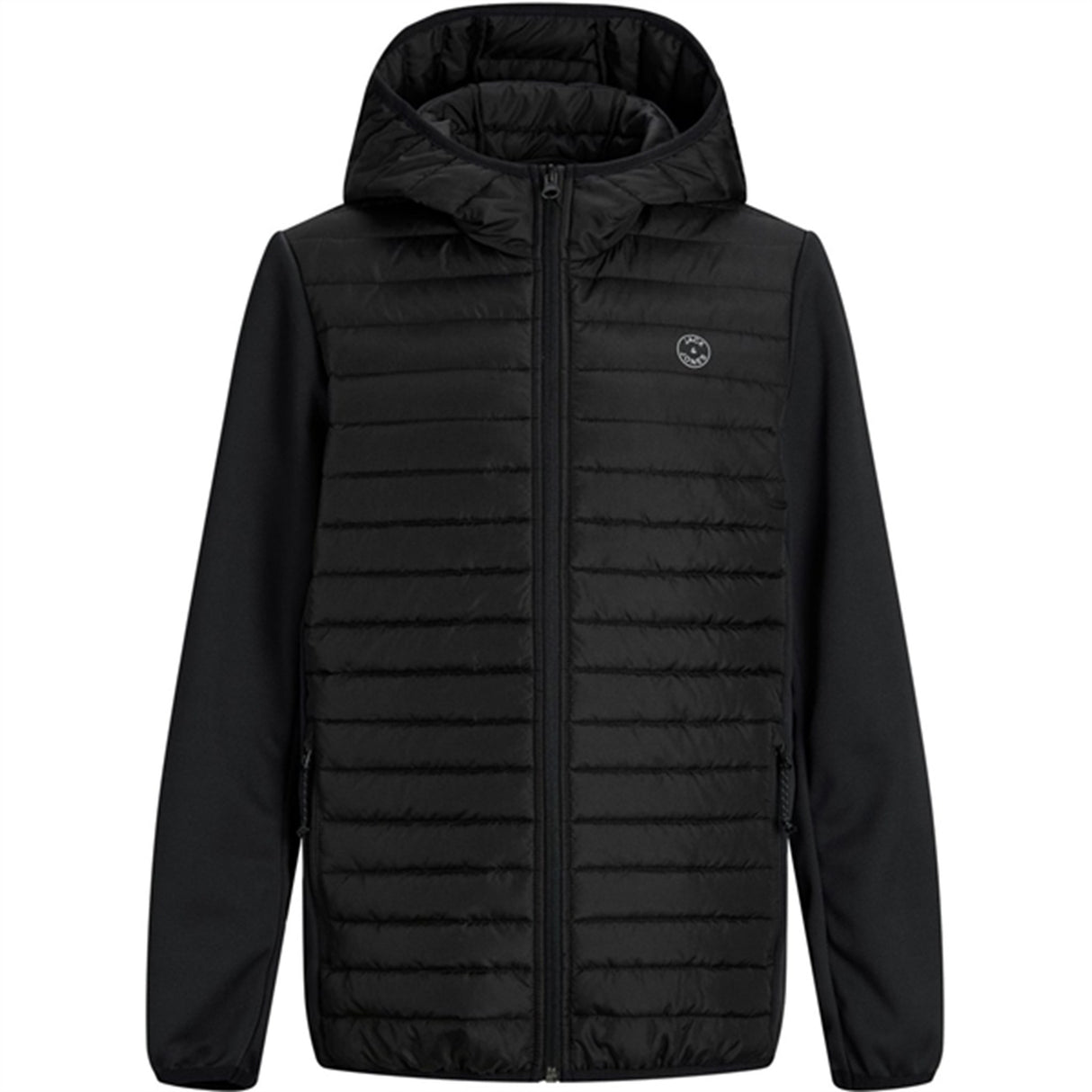 Jack & Jones Junior Black Multi Quiltad Övergångsjacka Noos