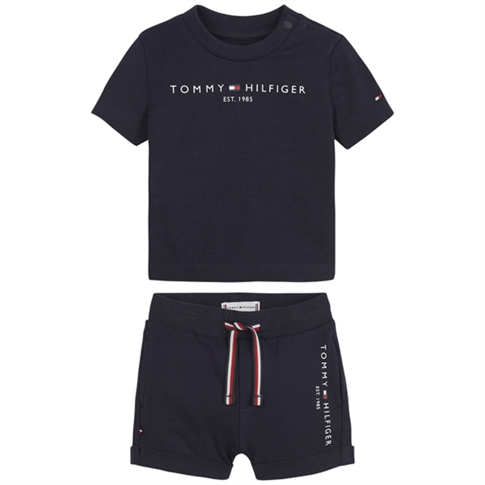 Tommy Hilfiger Bebis Essential Shorts och T-shirt Set Desert Sky