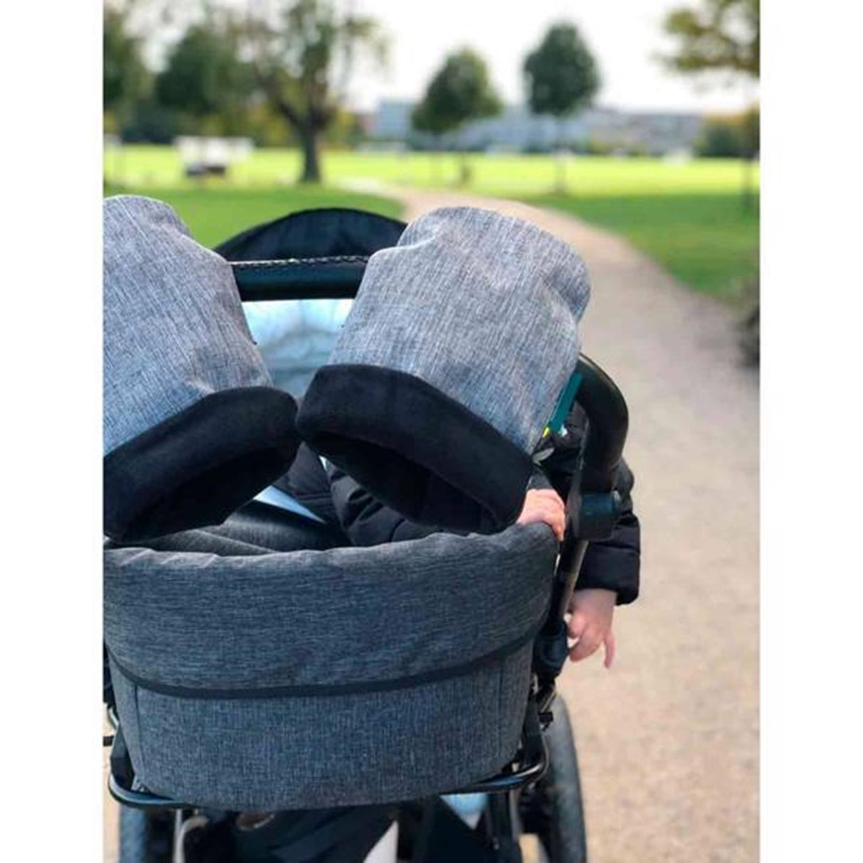 KongWalther Østerbro Barnvagn Handske Grå