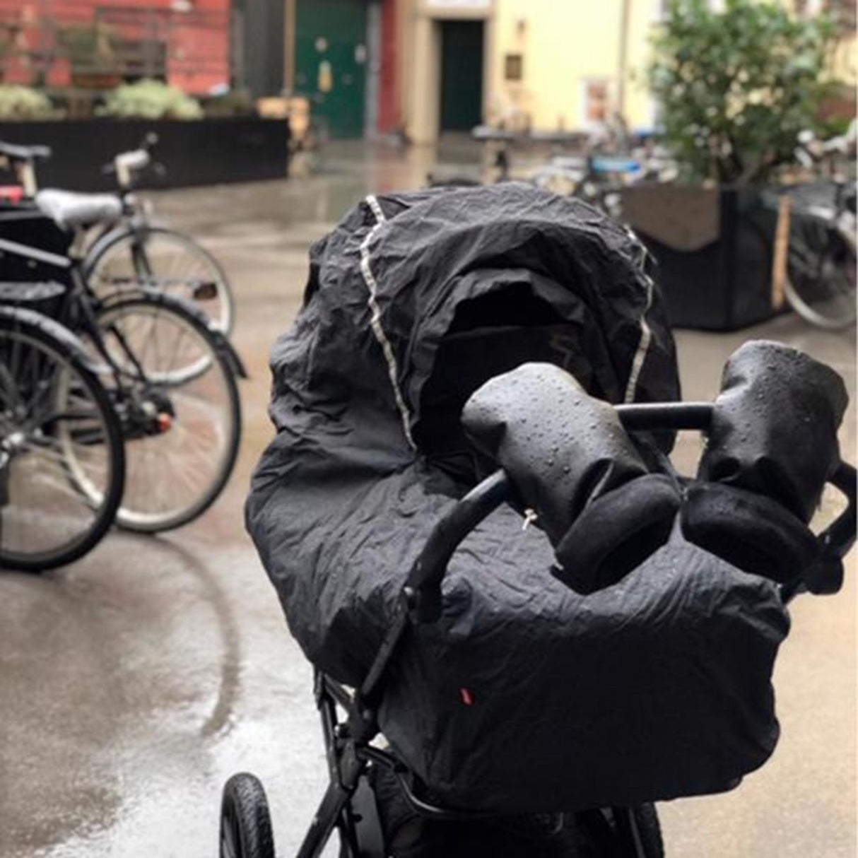 KongWalther Østerbro Barnvagn Handske Faux Black Night