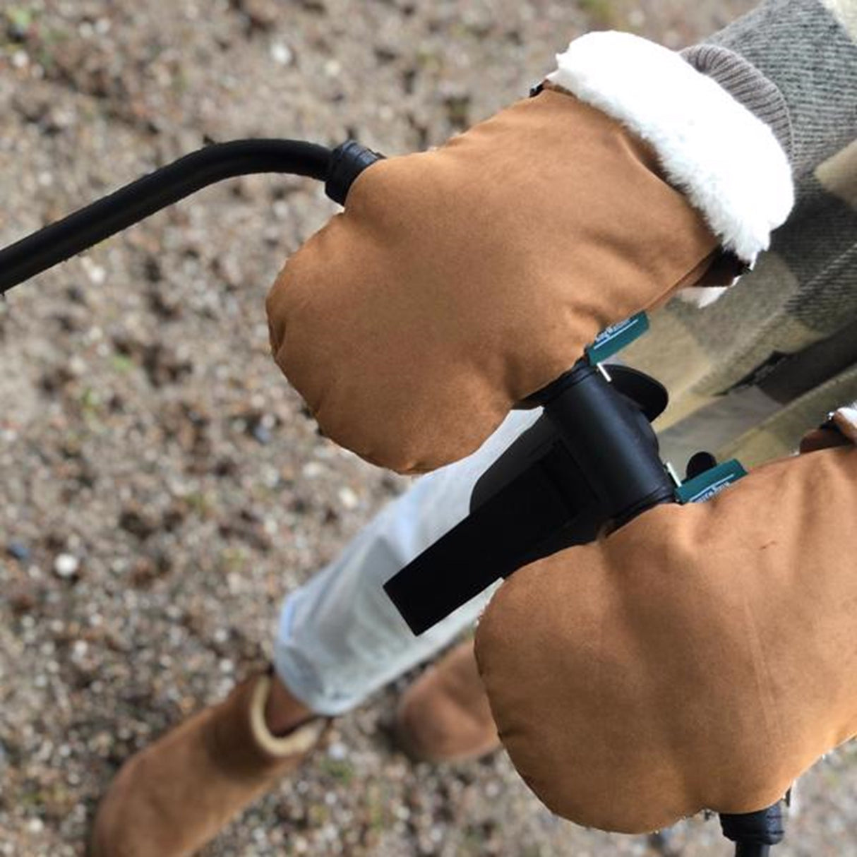 KongWalther Østerbro Barnvagn Handske Faux Brun Bark