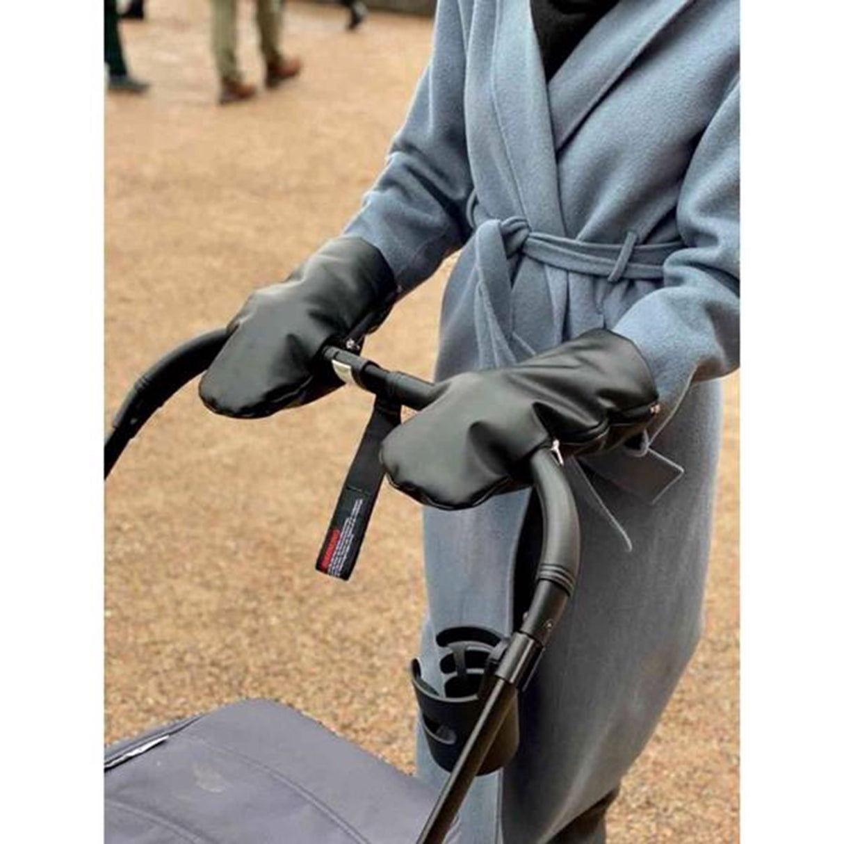 KongWalther Østerbro Barnvagn Handske Faux Black Night