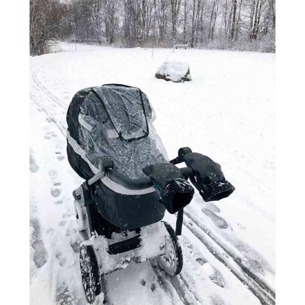 KongWalther Østerbro Barnvagn Handske Faux Black Night