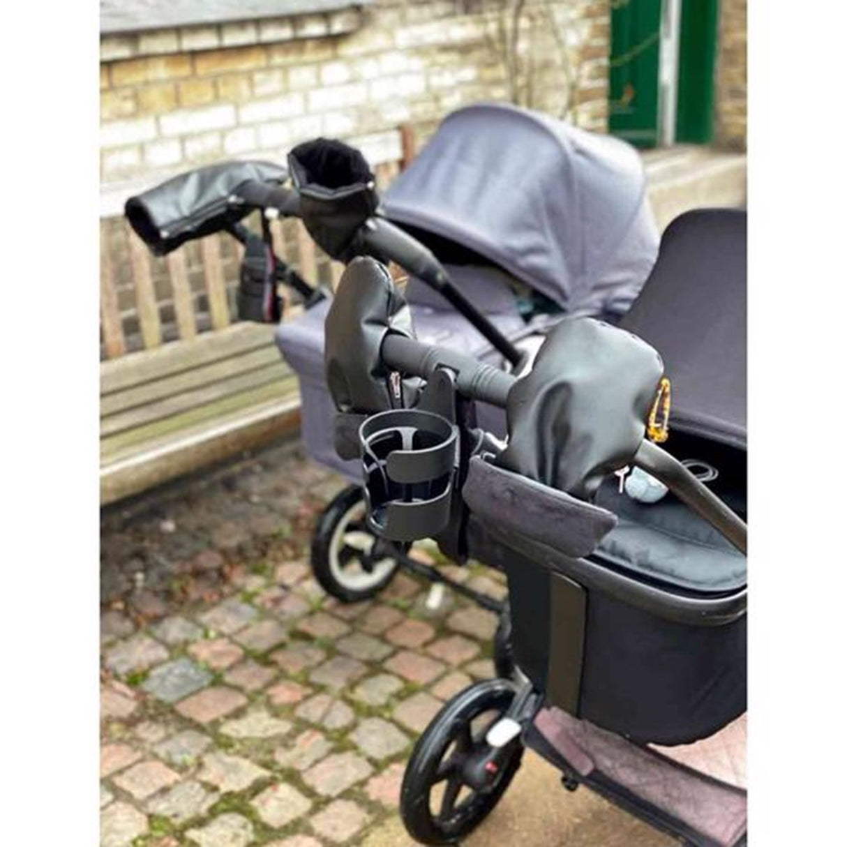 KongWalther Østerbro Barnvagn Handske Faux Black Night