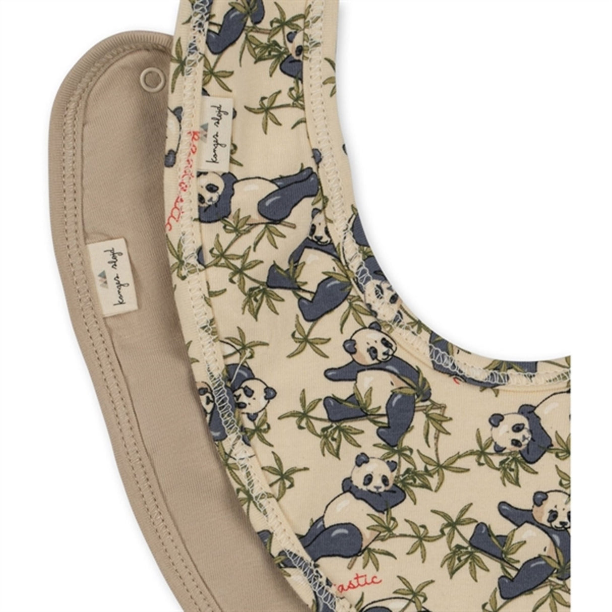 Konges Sløjd Haklapp Basis 2-Pack Panda/Oxford Tan