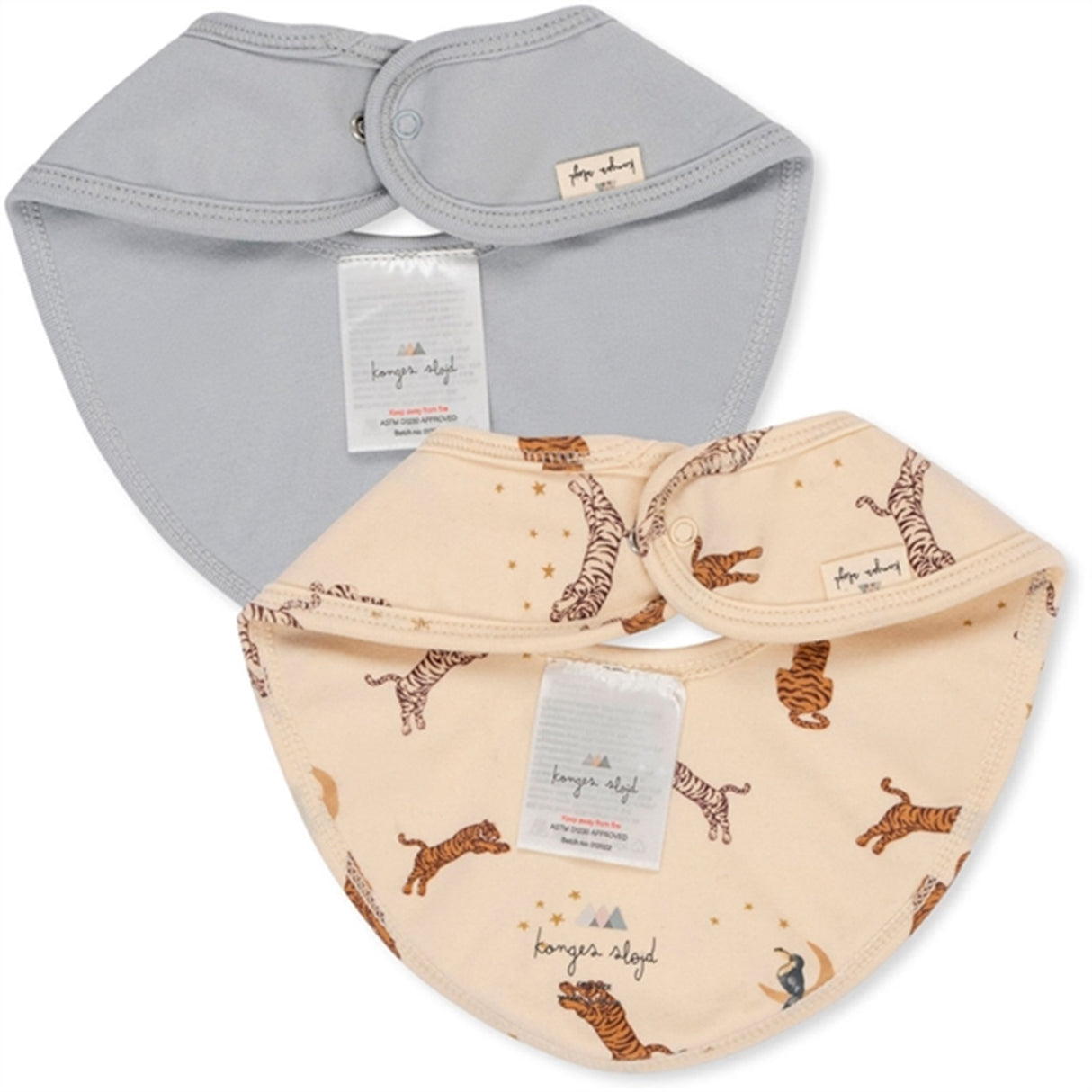 Konges Sløjd Basis Haklapp 2-Pak Roar/Pearl Blue