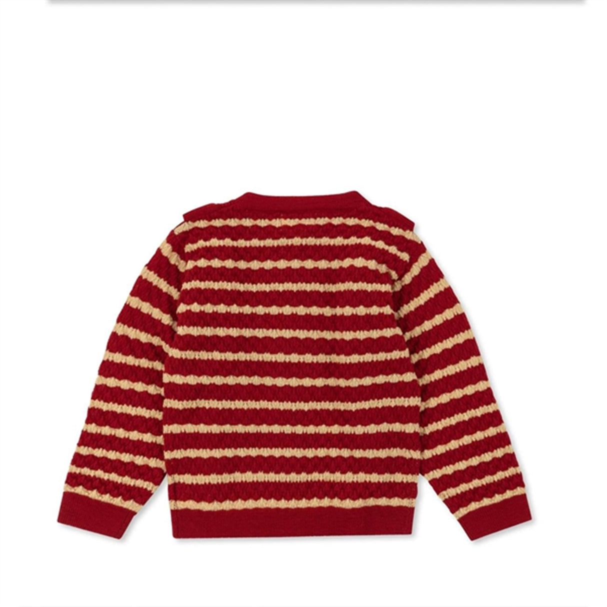 Konges Sløjd Jolly Stripe Cane Stickat Frill Ull Cardigan