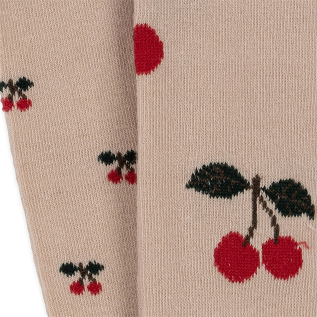 Konges Sløjd Jacquard Strumpbyxor 2-pack Big Cherry/Cherry