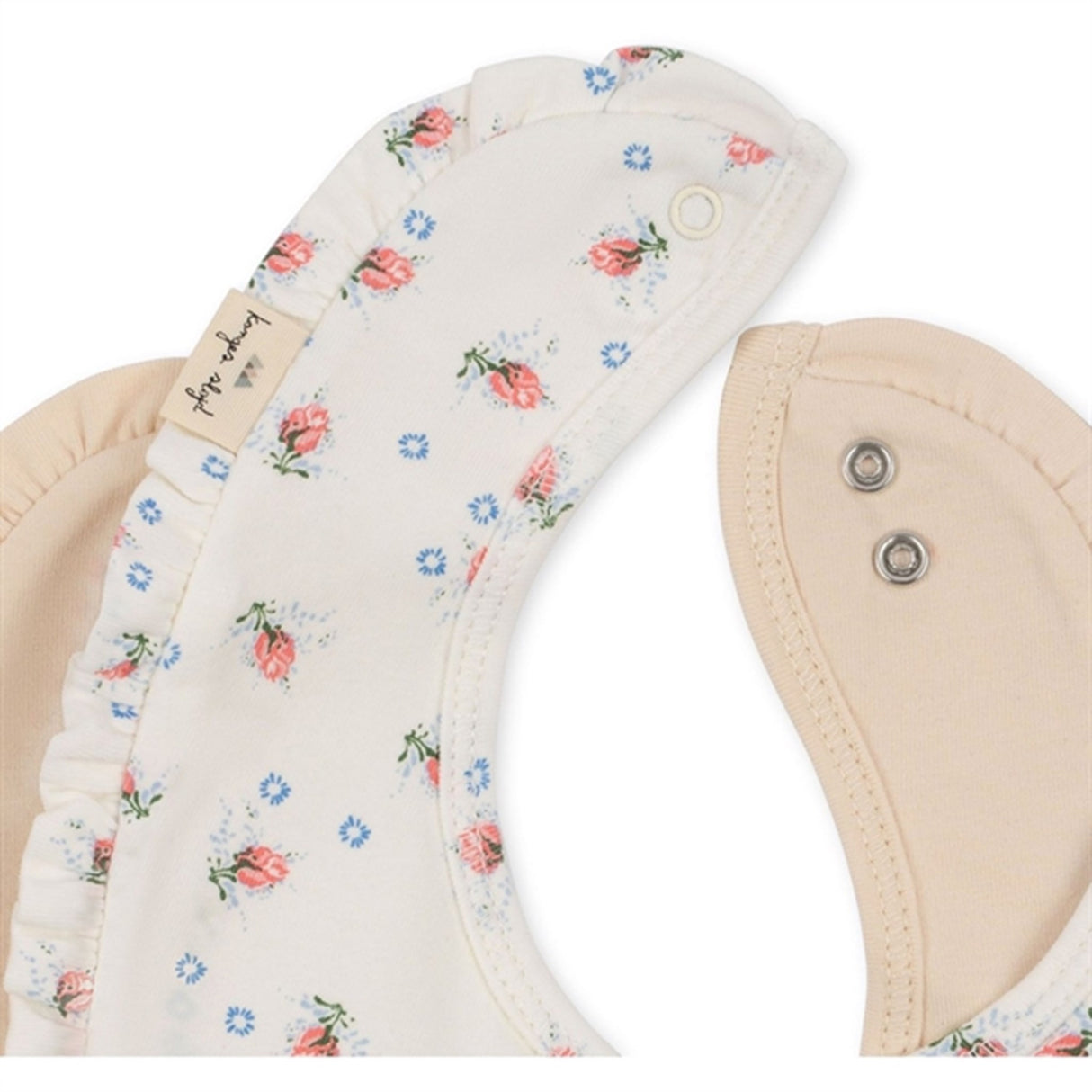 Konges Sløjd Brise Dé Été White/Nouvelle Peach Basic 2-Pak Haklapp med Rynke