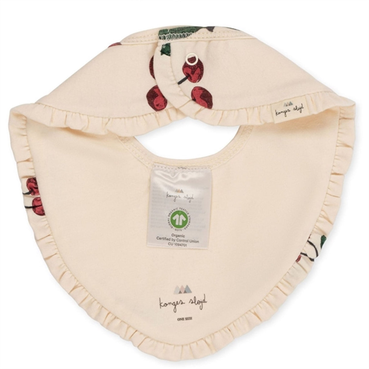 Konges Sløjd Ma Grande Cerise/Nouvelle Peach Basic 2-Pak Haklapp med Rynke