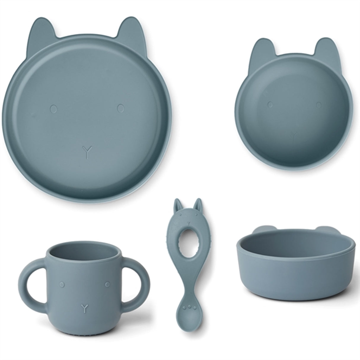 Liewood Vivi Silikon Set Rabbit Whale Blue