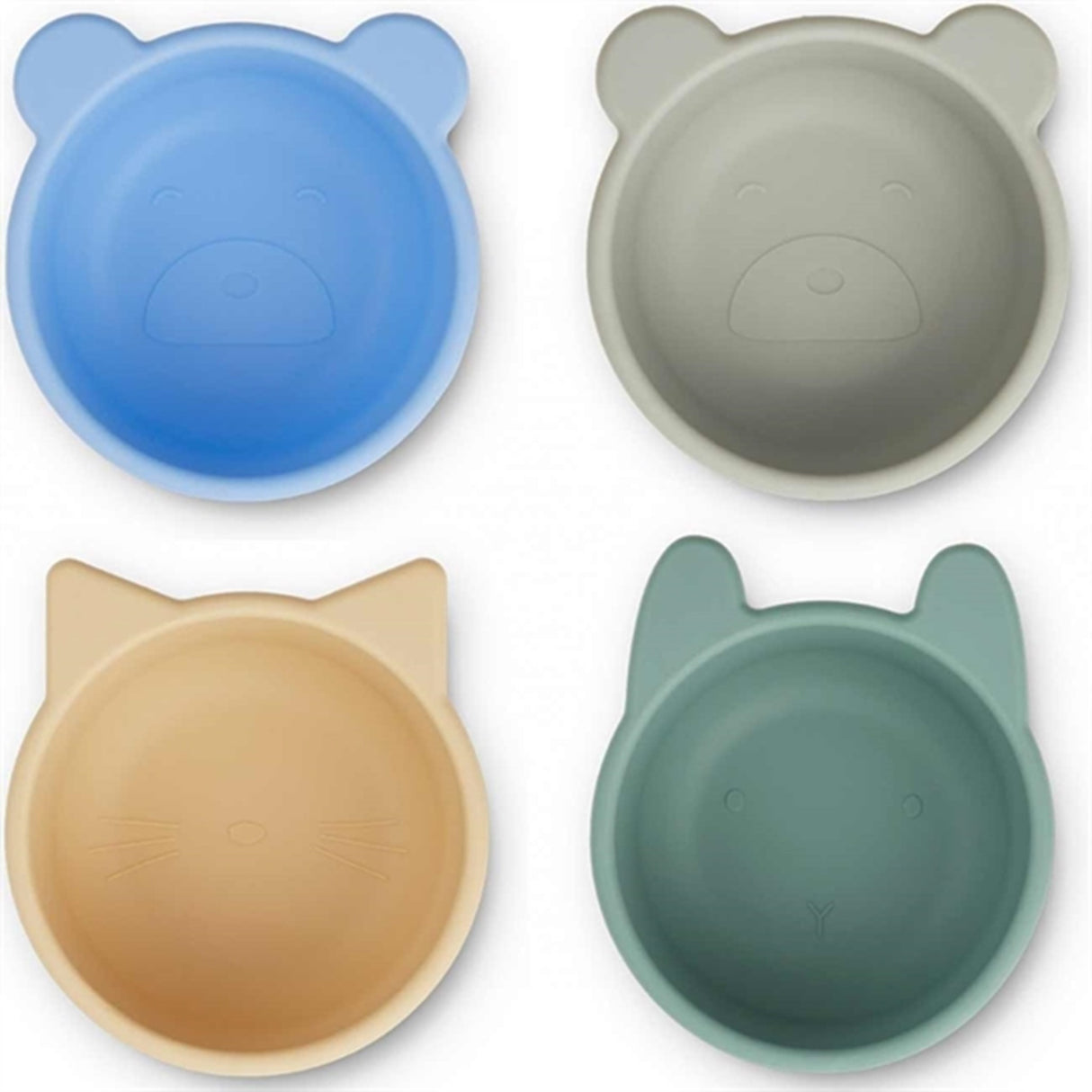 Liewood Malene Silikon Skål 4-Pack Light Lavender Multi Mix