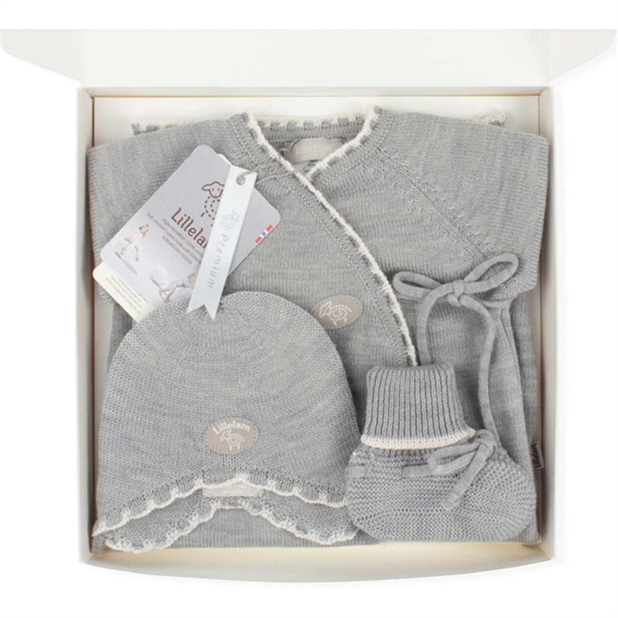 Lillelam Onesies Set Mellemgrå