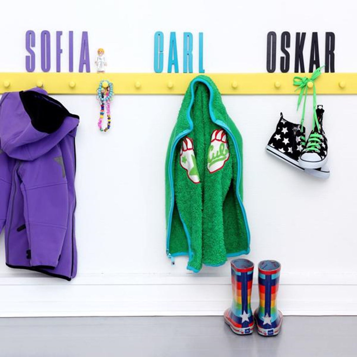 Design Letters ABC Trä Bokstäver Grå