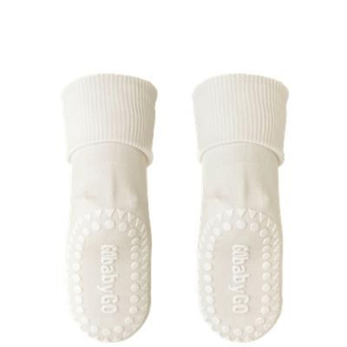 GObabyGO Bamboo Strumpor Antislip Offwhite