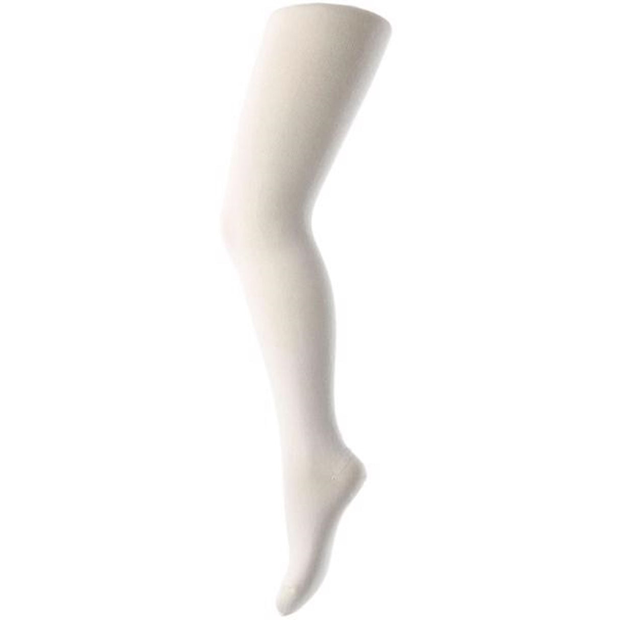 MP 326 Bomull Plain Tights 01 White