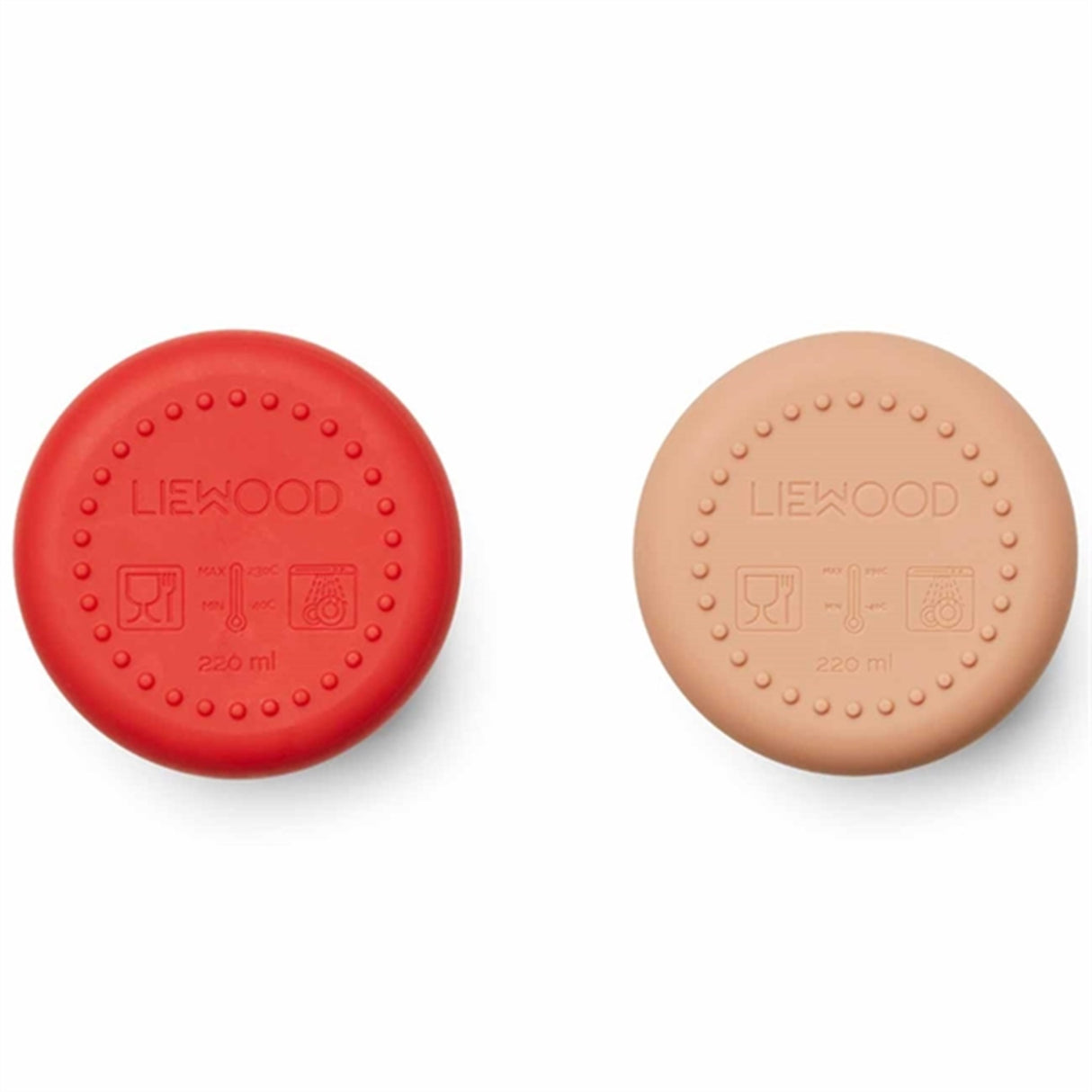 Liewood Ethan Silikon Cup 2-Pack Apple Red/Tuscany Rose Mix