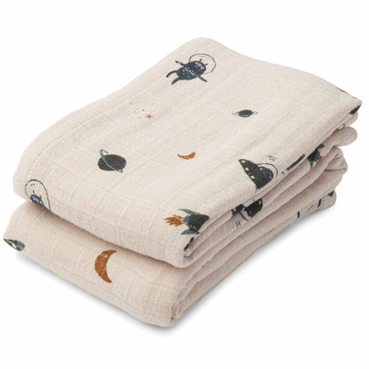 Liewood Lewis Muslinfilt 2-pack Space Sandy Mix