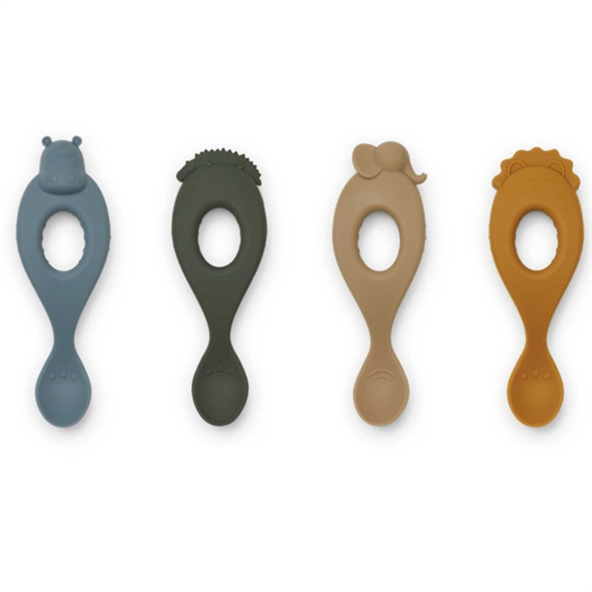 Liewood Liva Silikon Rakning Safari Blue Multi Mix 4-pack