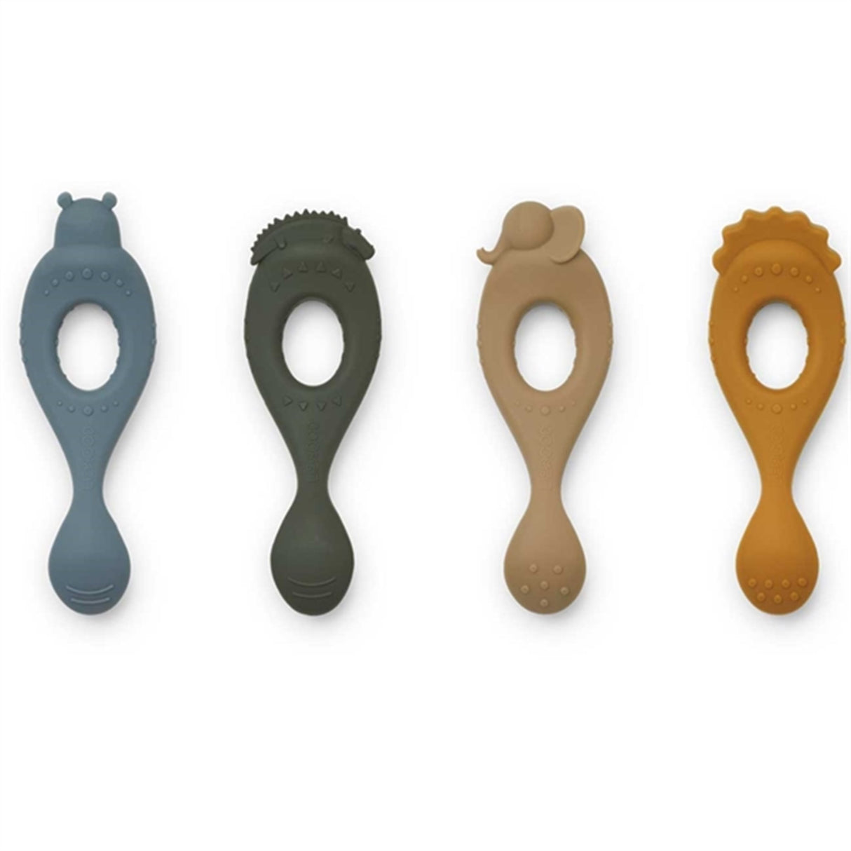 Liewood Liva Silikon Rakning Safari Blue Multi Mix 4-pack