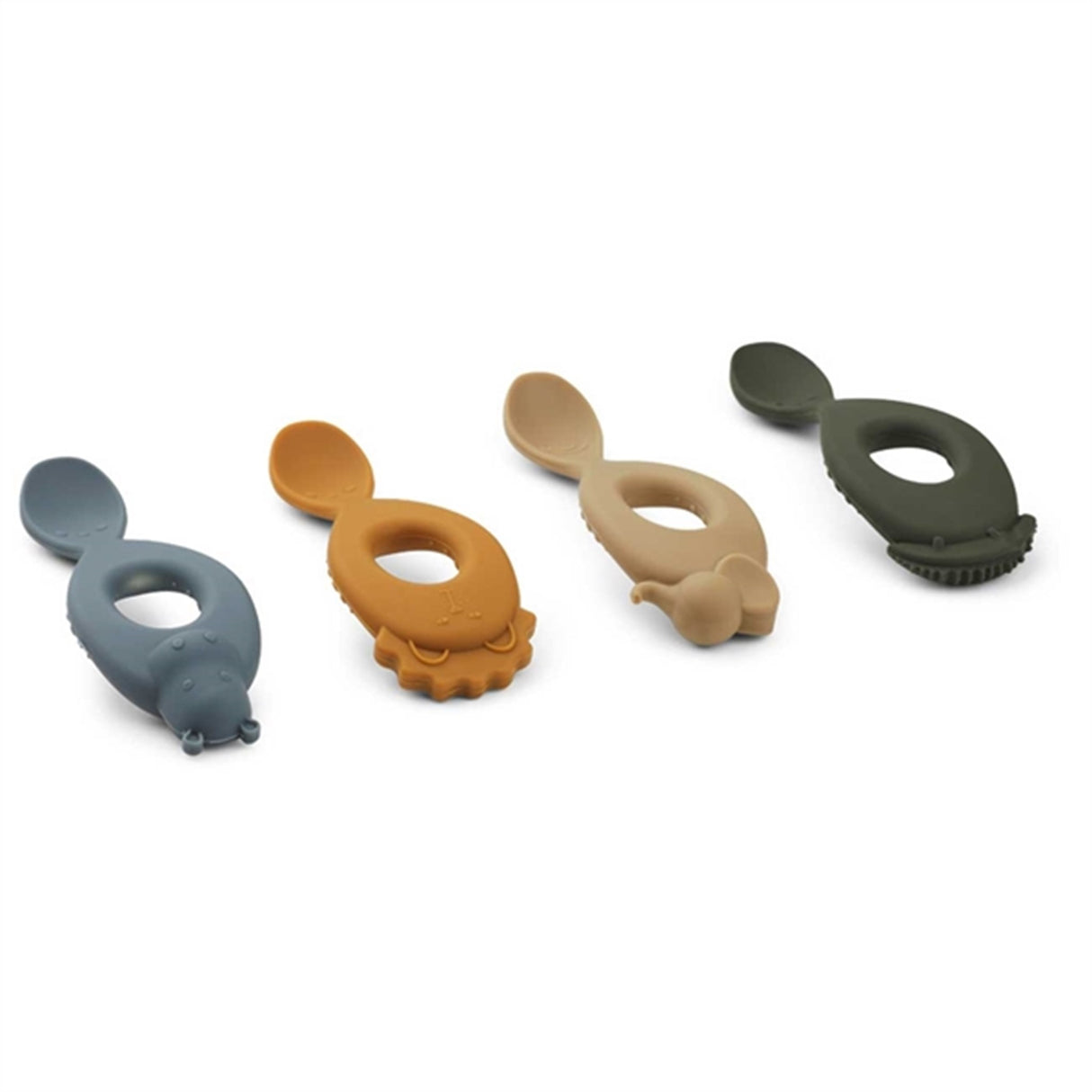 Liewood Liva Silikon Rakning Safari Blue Multi Mix 4-pack