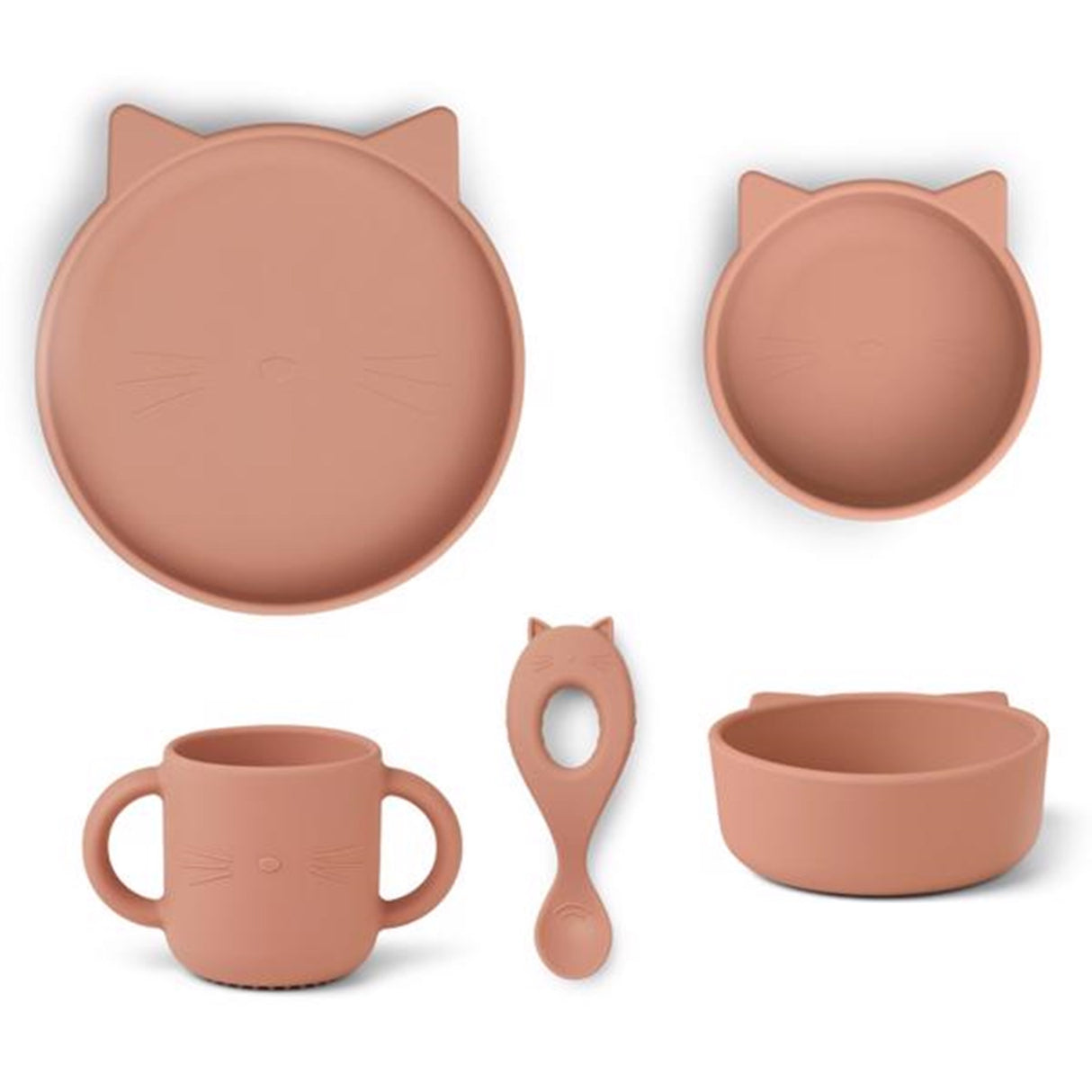Liewood Vivi Silikon Set Cat Dark Rose