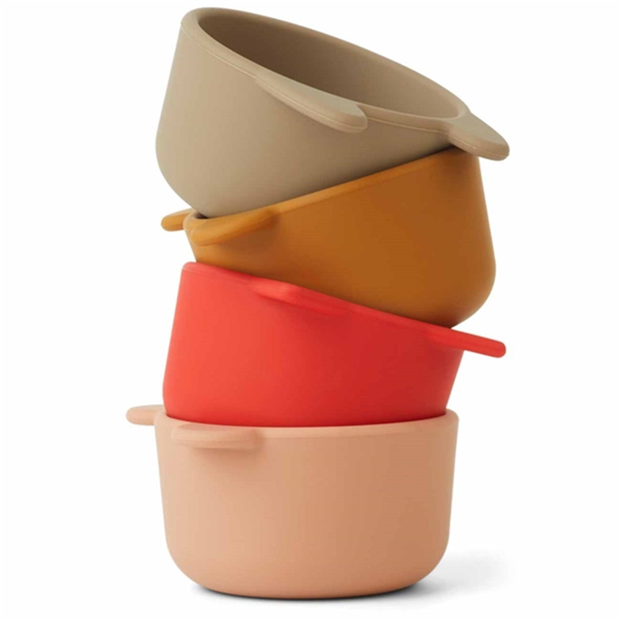 Liewood Malene Silikon Skål 4-Pack Apple Red / Tuscany Rose Multi Mix