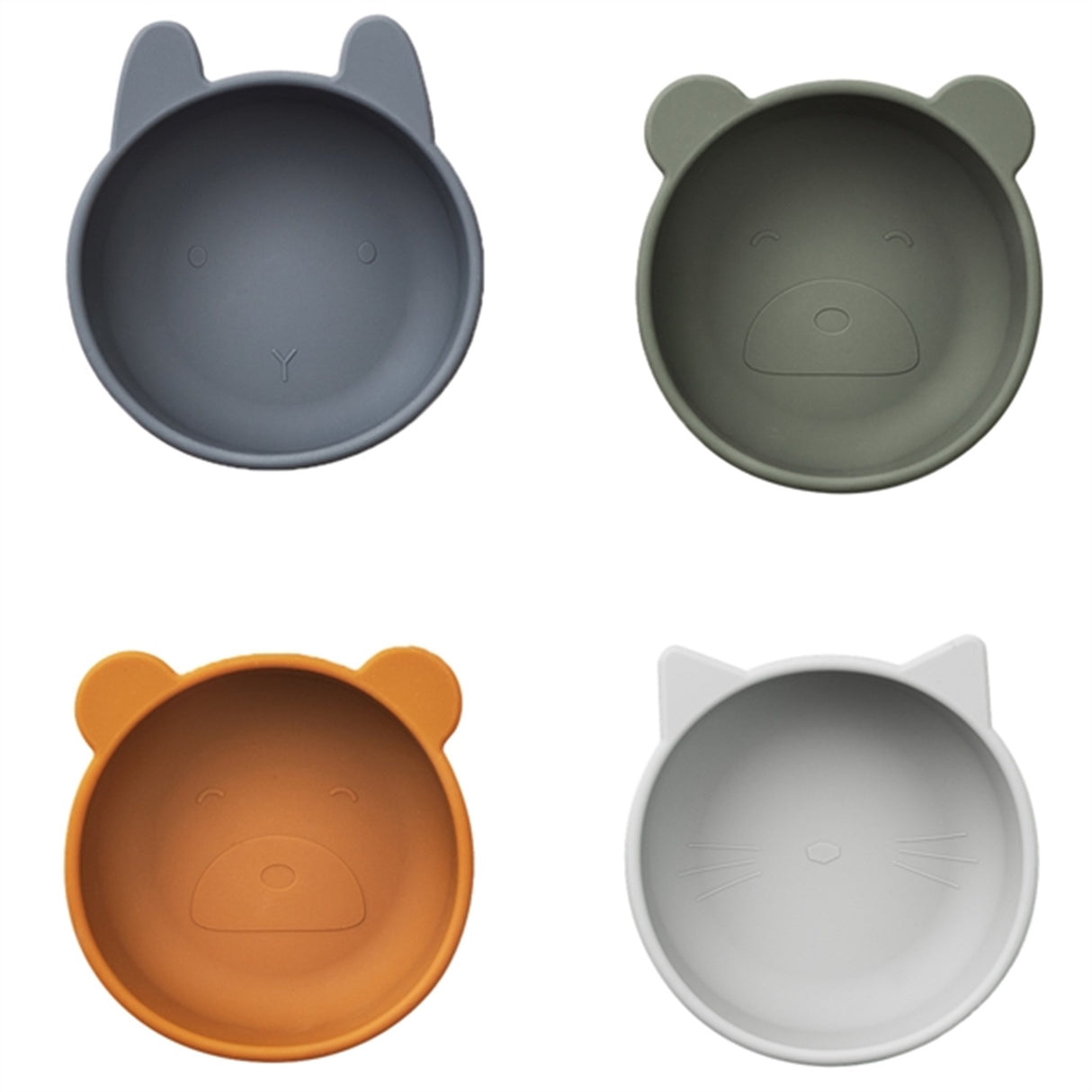 Liewood Iggy silikonskålar 4-pack Blue Mix