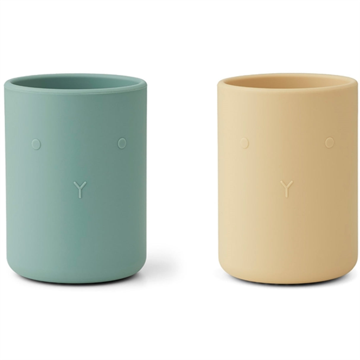 Liewood Ethan Silikon Kopp 2-pack Rabbit Peppermint Wheat Yellow Mix