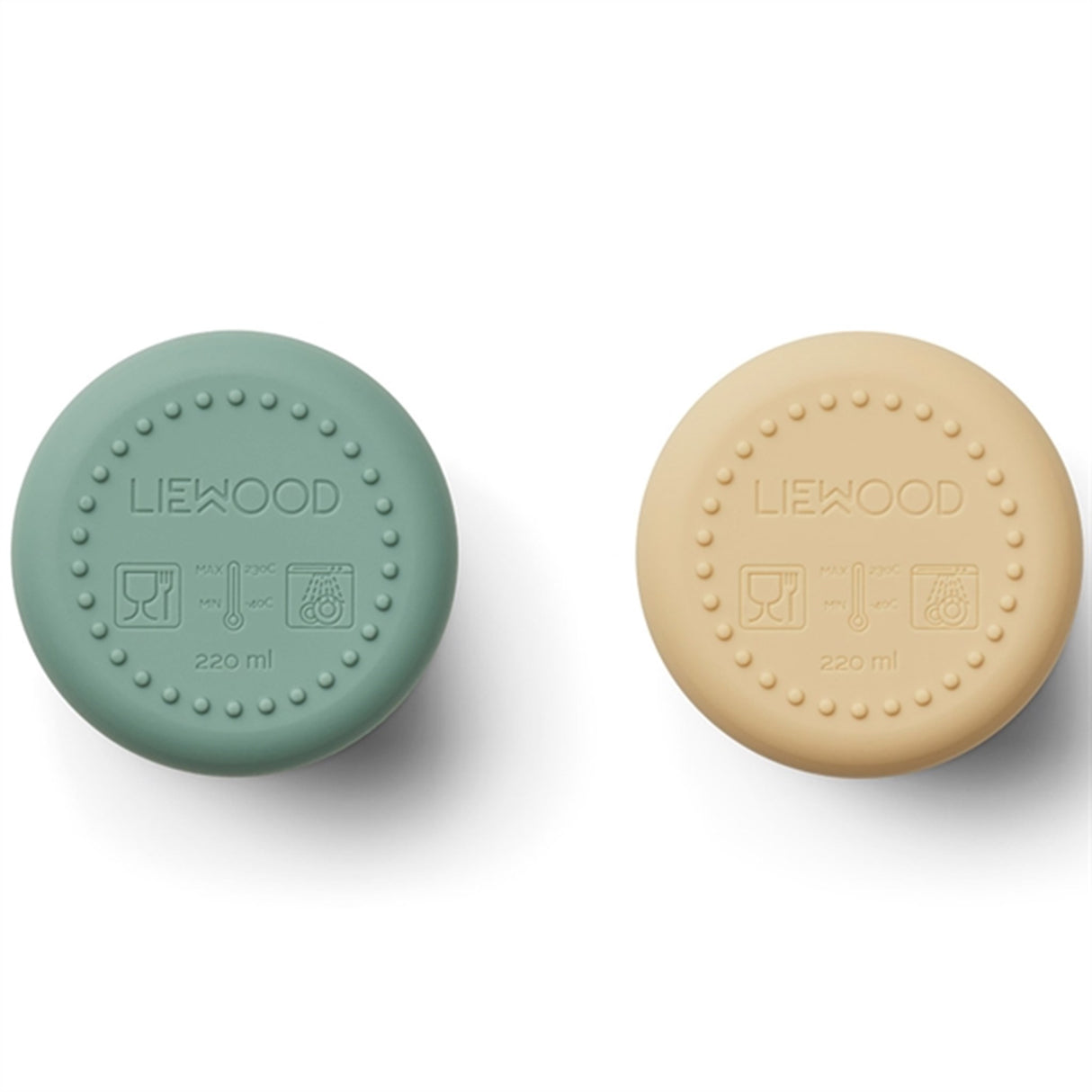 Liewood Ethan Silikon Kopp 2-pack Rabbit Peppermint Wheat Yellow Mix